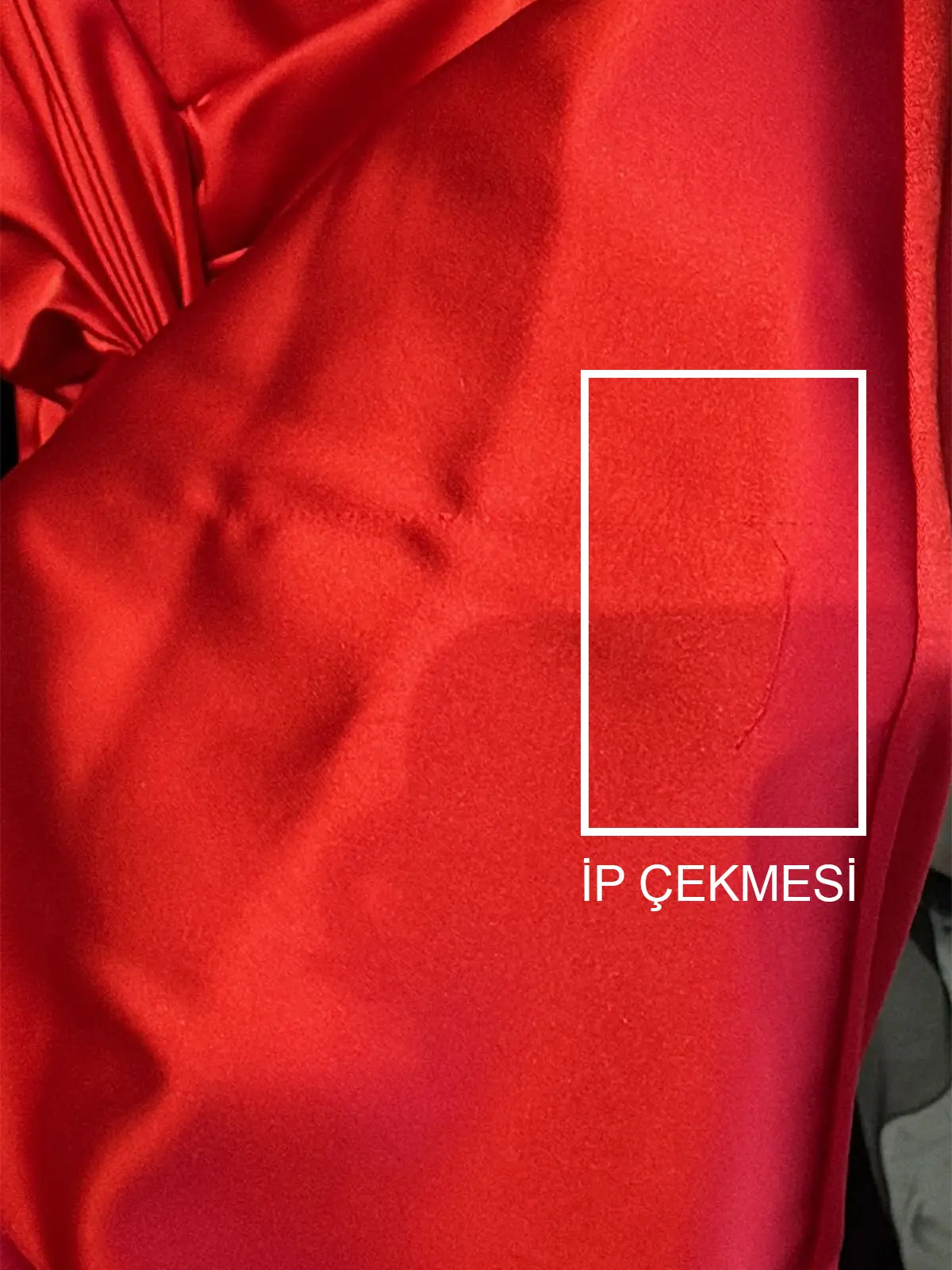 Red satin long sleeve long dress
