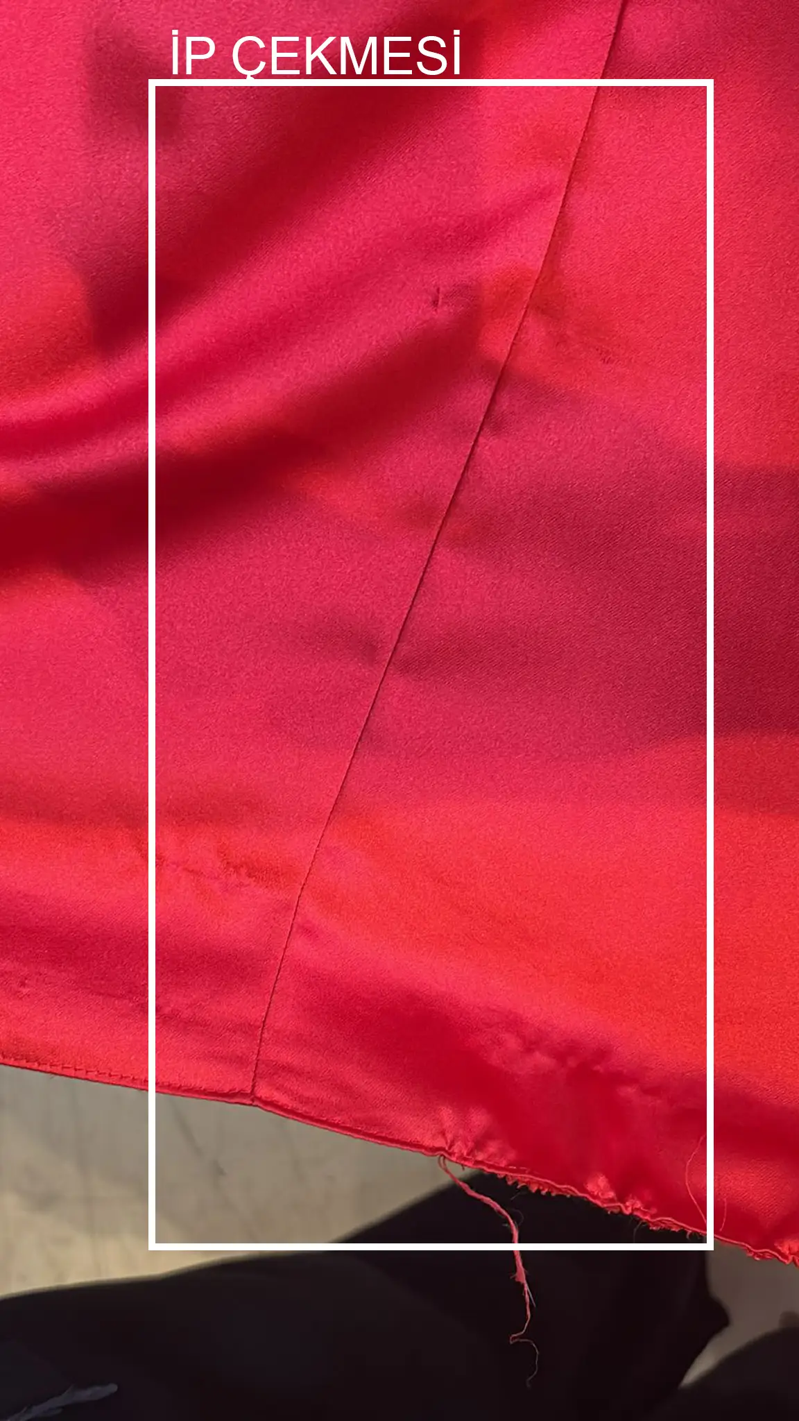 Red satin long sleeve long dress