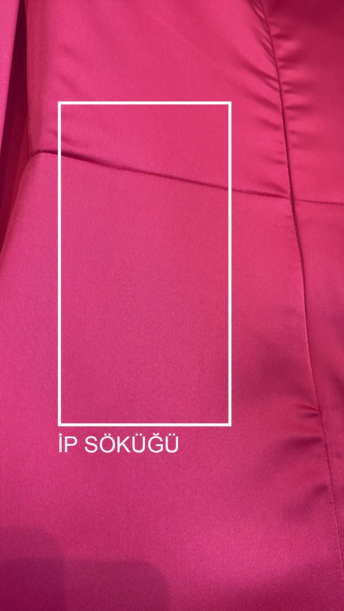 Fuchsia satin long sleeve long dress