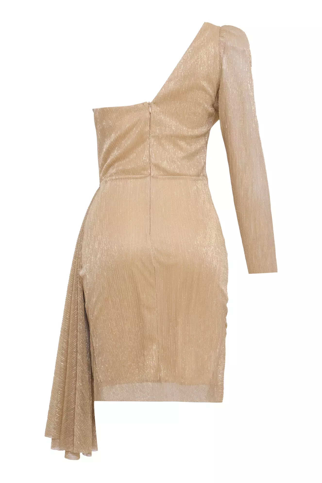 Gold Moonlight One Arm Mini Dress