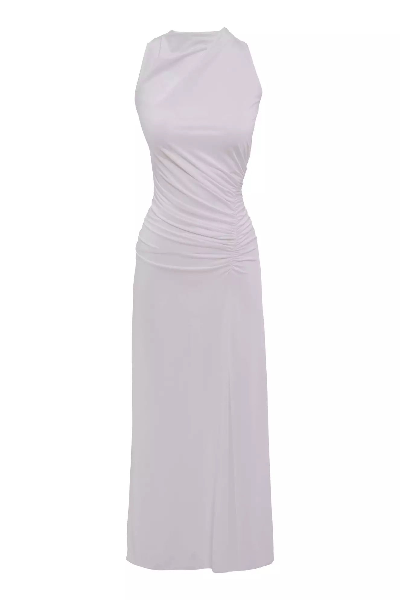 White örme Saten Sleeveless Midi Dress