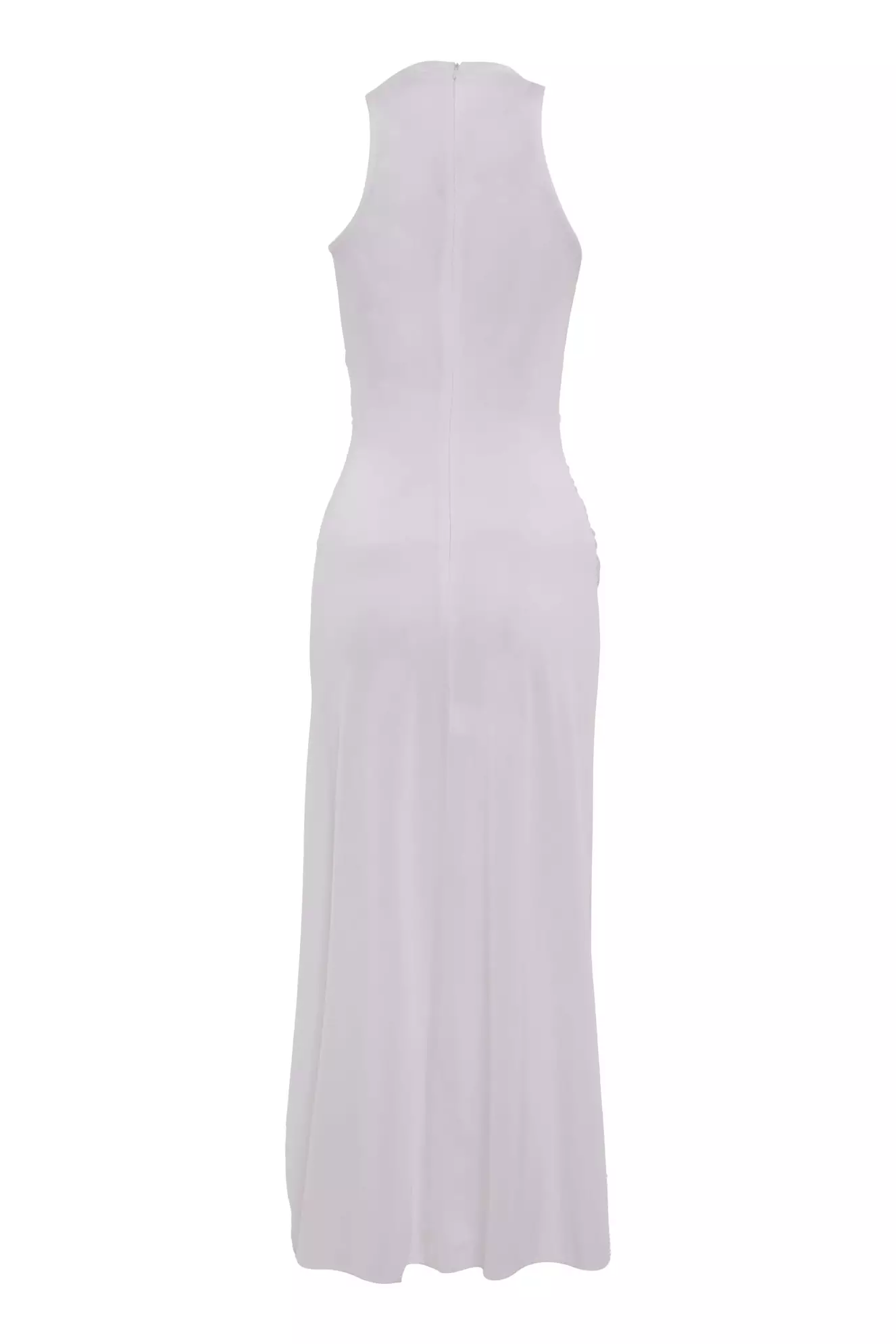 White örme Saten Sleeveless Midi Dress