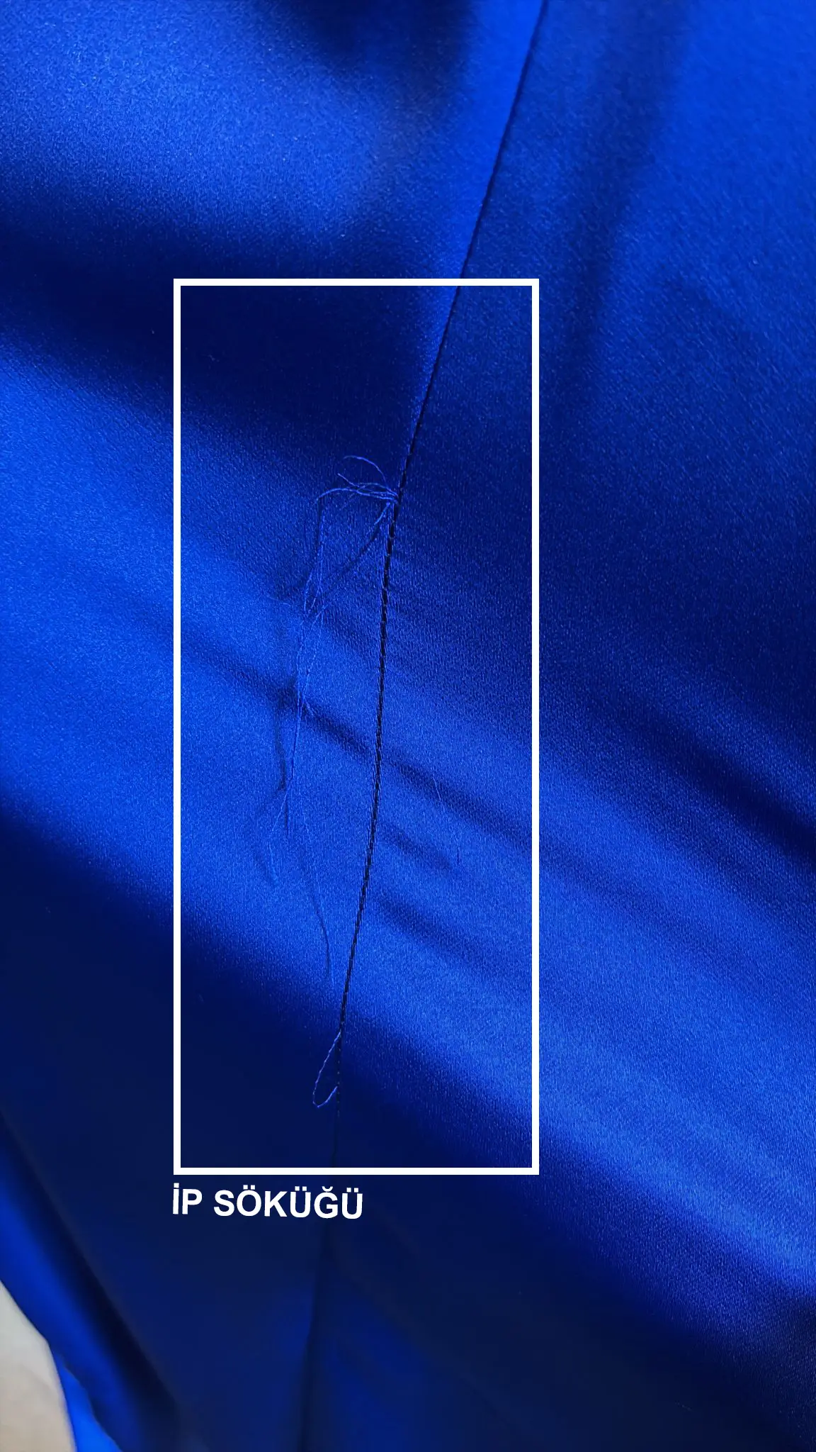 Blue satin long sleeve long dress