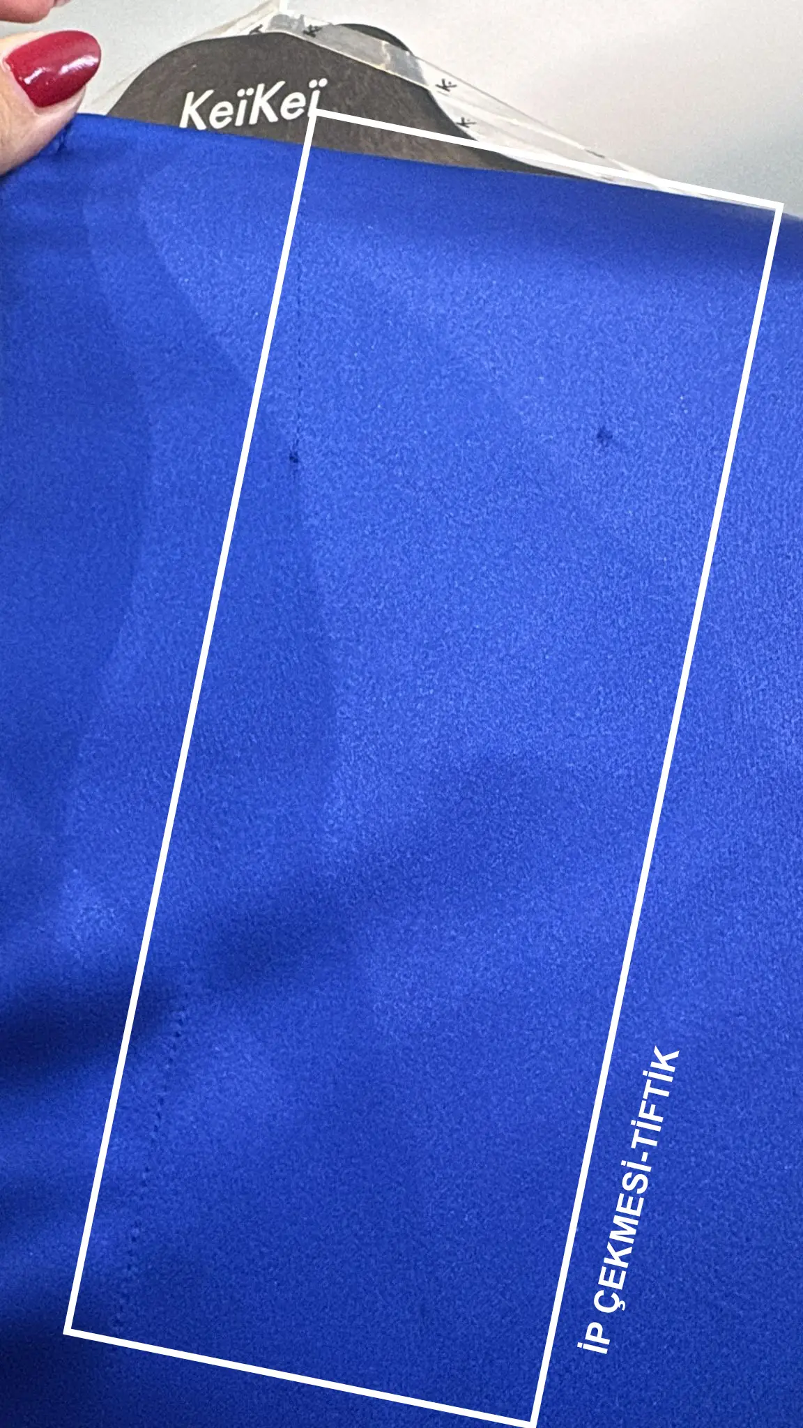 Blue satin long sleeve long dress