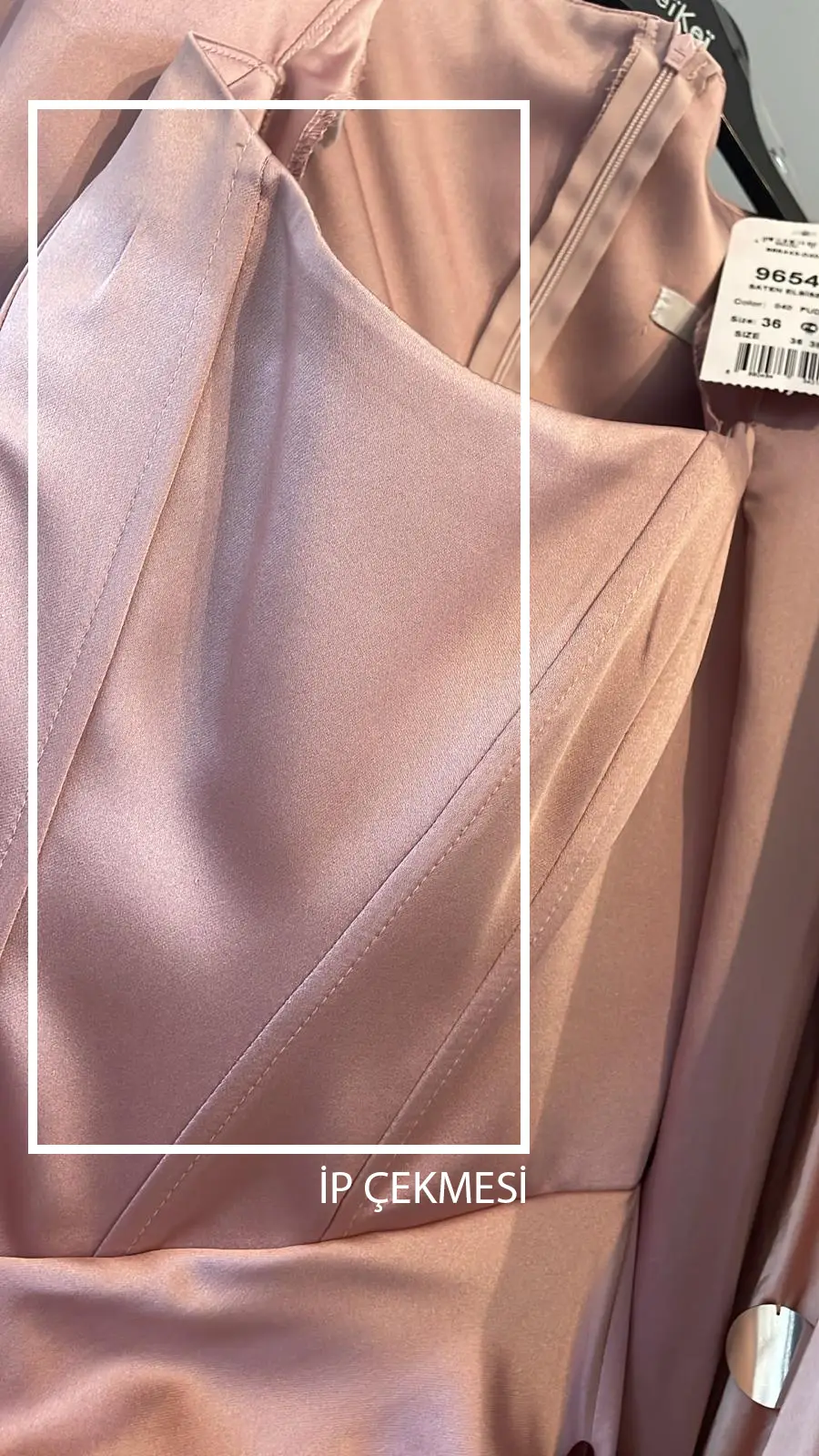 Blush satin long sleeve long dress