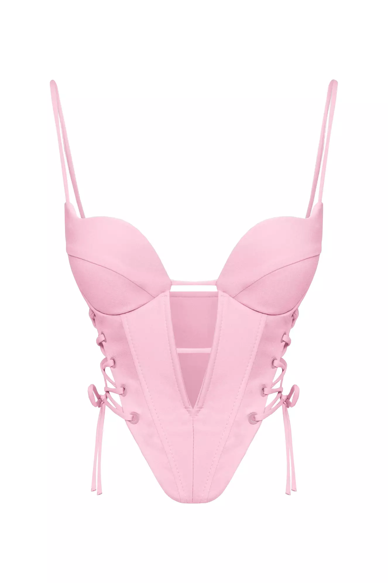 Pink Crepe Crop Top