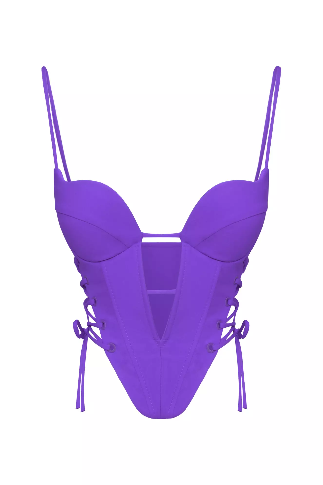 Purple Crepe Crop Top