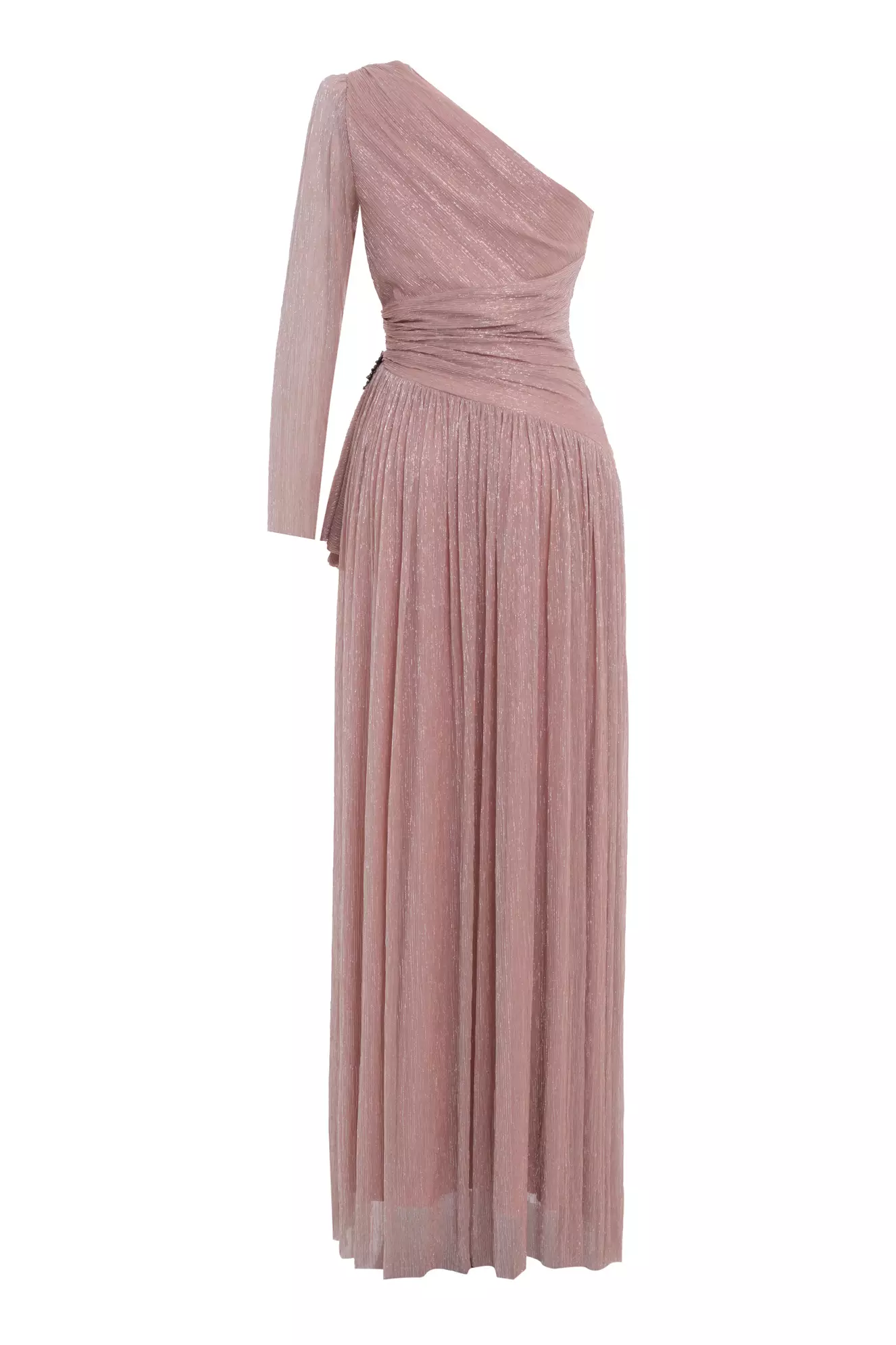 Blush moonlight one arm long dress
