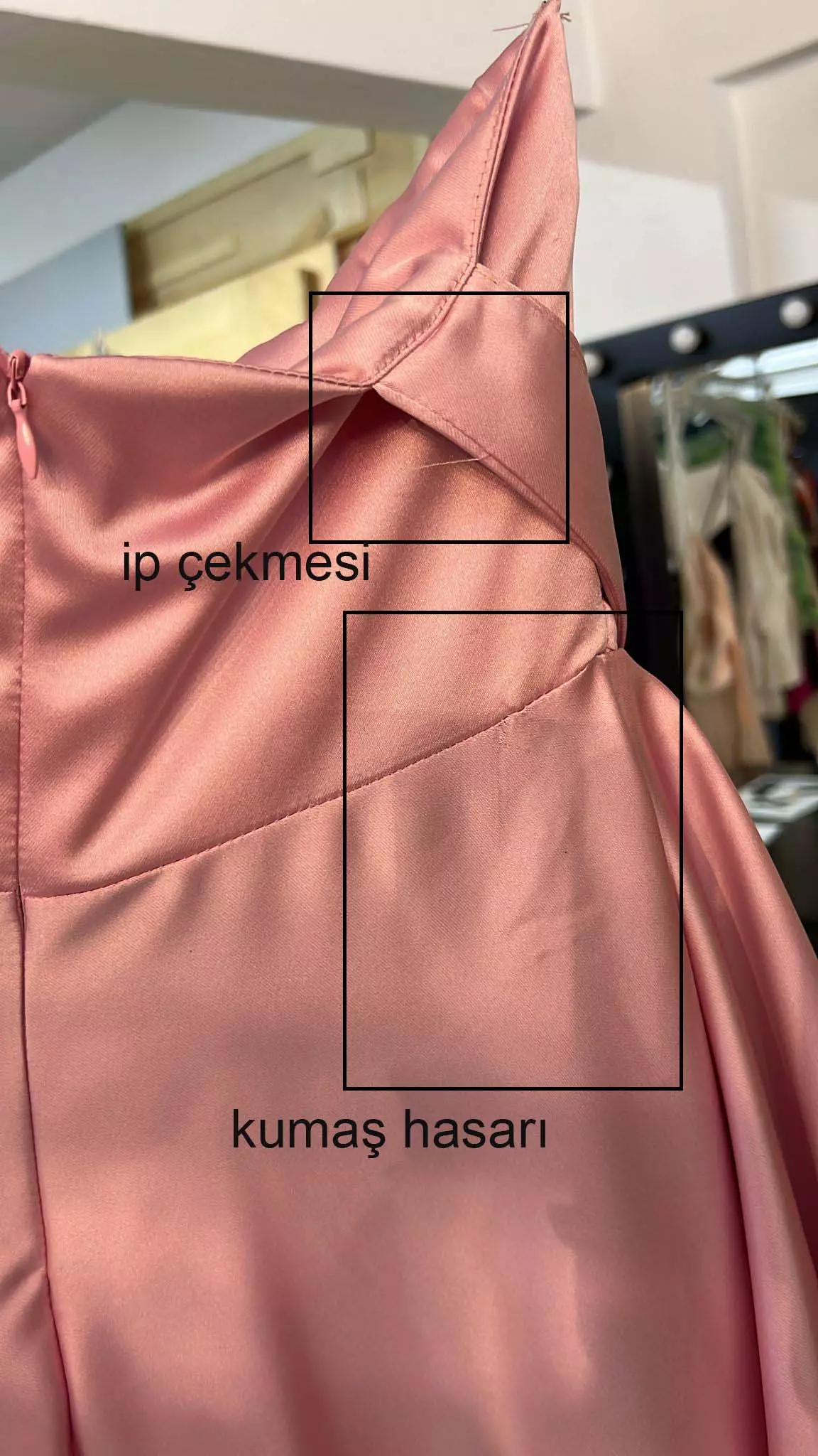 Pink satin sleeveless long dress
