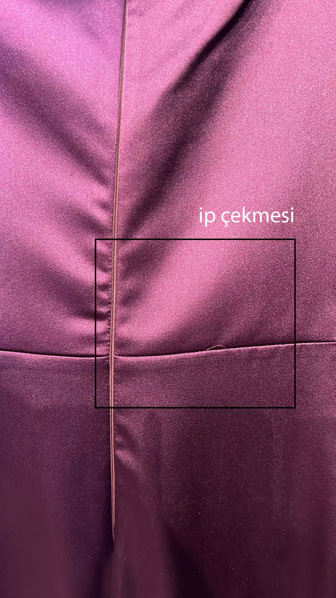 Purple satin long sleeve long dress