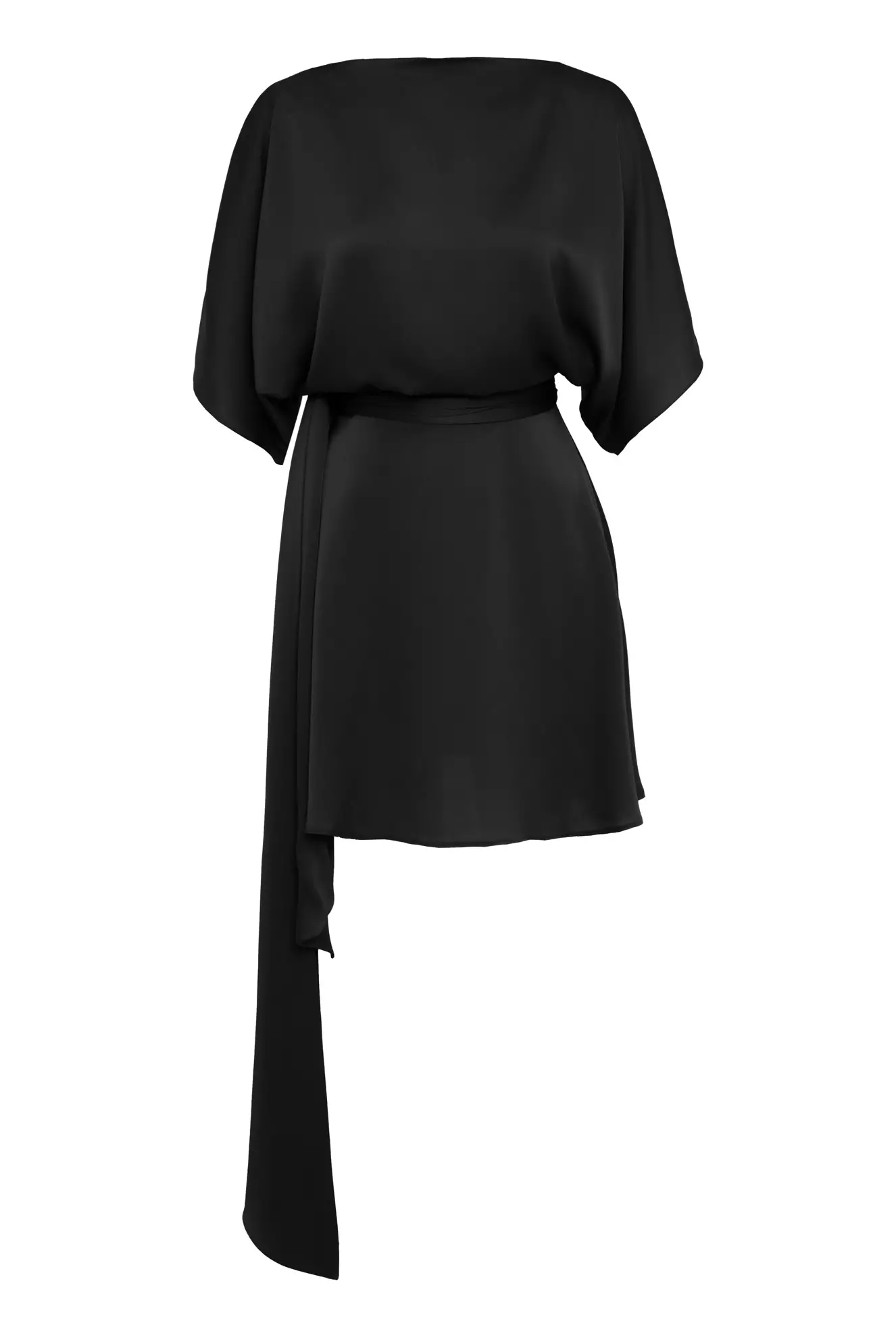black satin draped mini dress Strappy Satin Draped Detail Corset Mini Dress In Black Lace. | EGO US