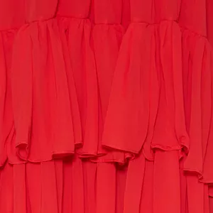 Red sifon sleeveless mini dress