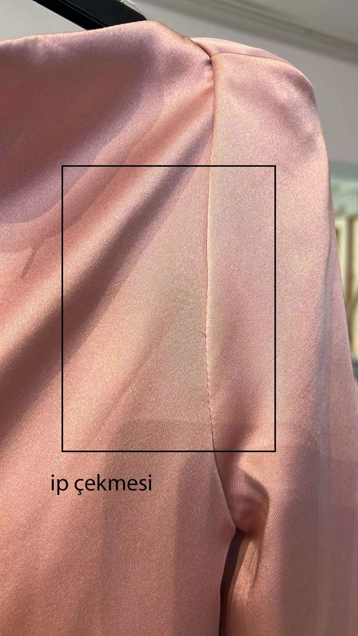 Blush satin long sleeve long dress