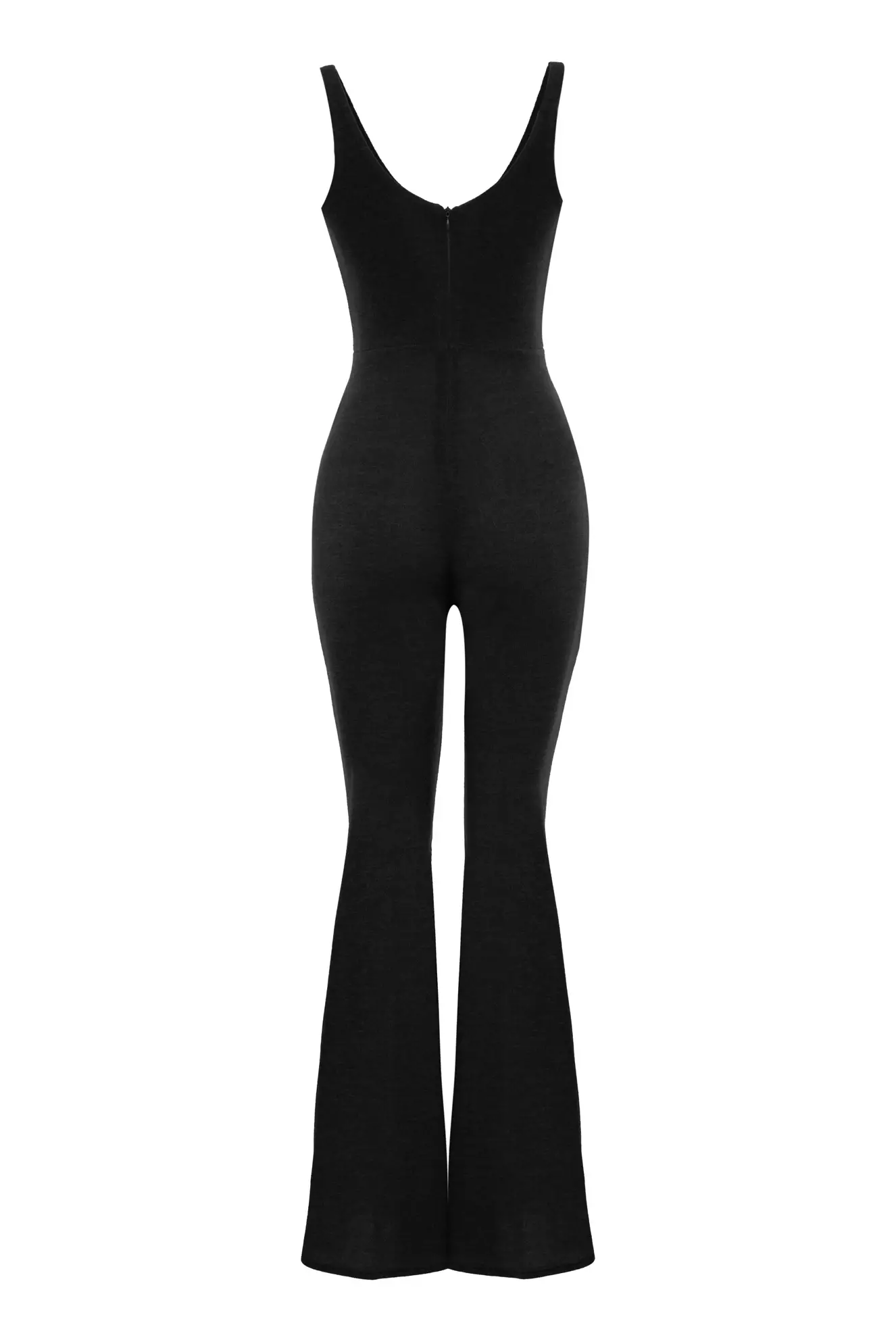 Black triko sleeveless long suit