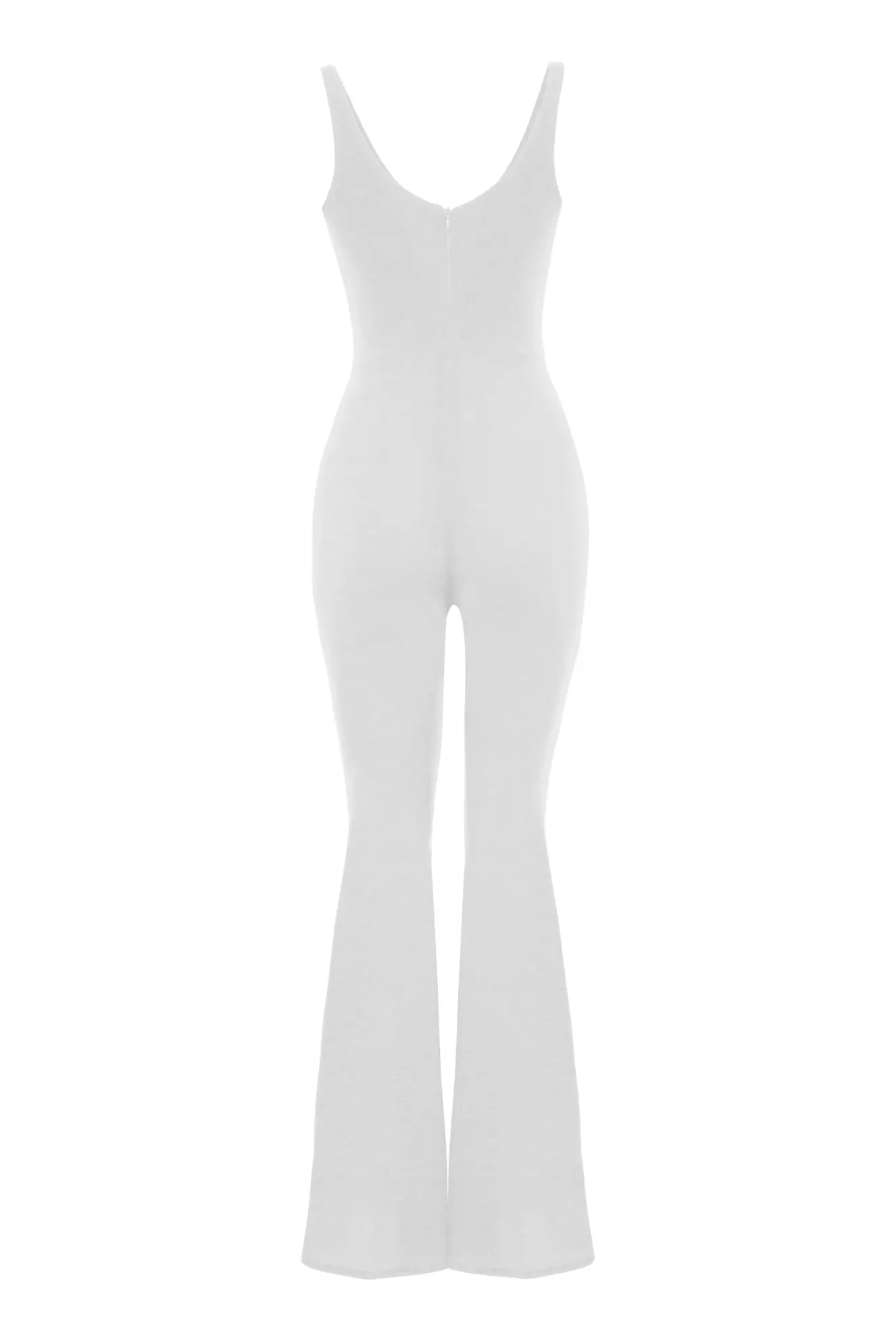 White Triko Sleeveless Long Suit