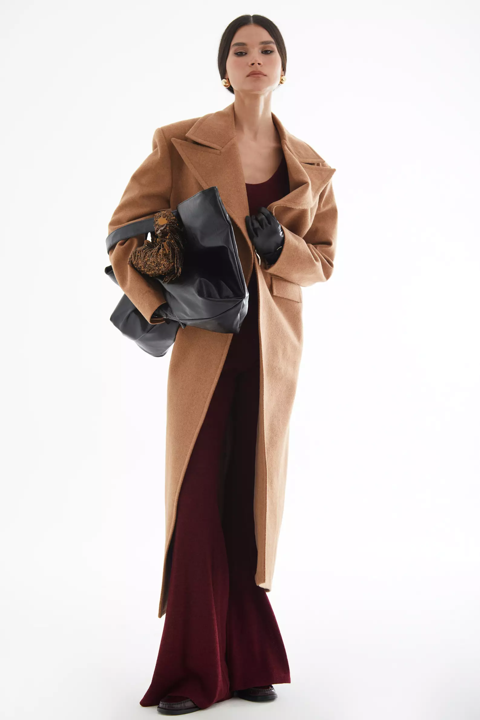 Maroon triko sleeveless long suit