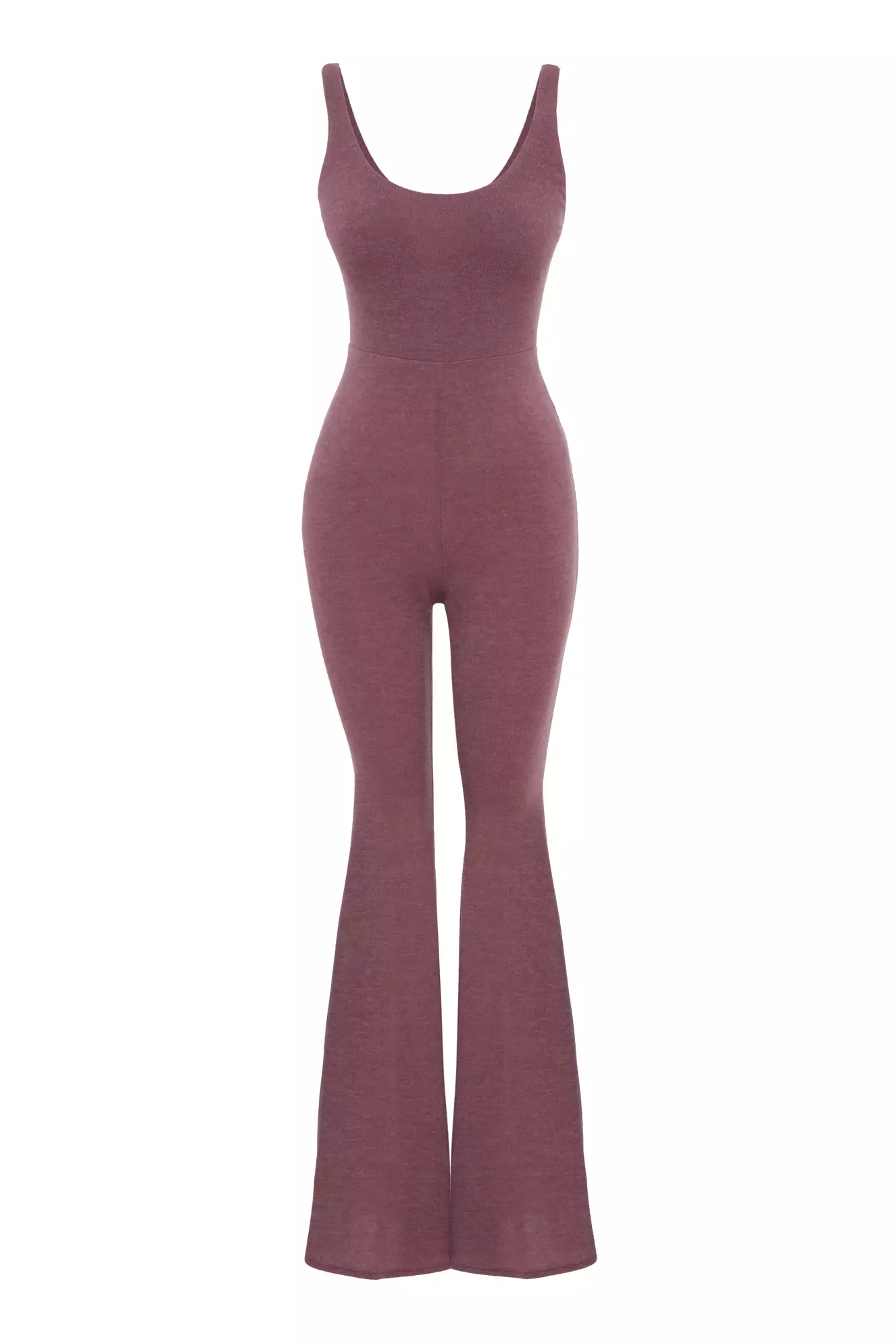 Dried Rose Triko Sleeveless Long Suit