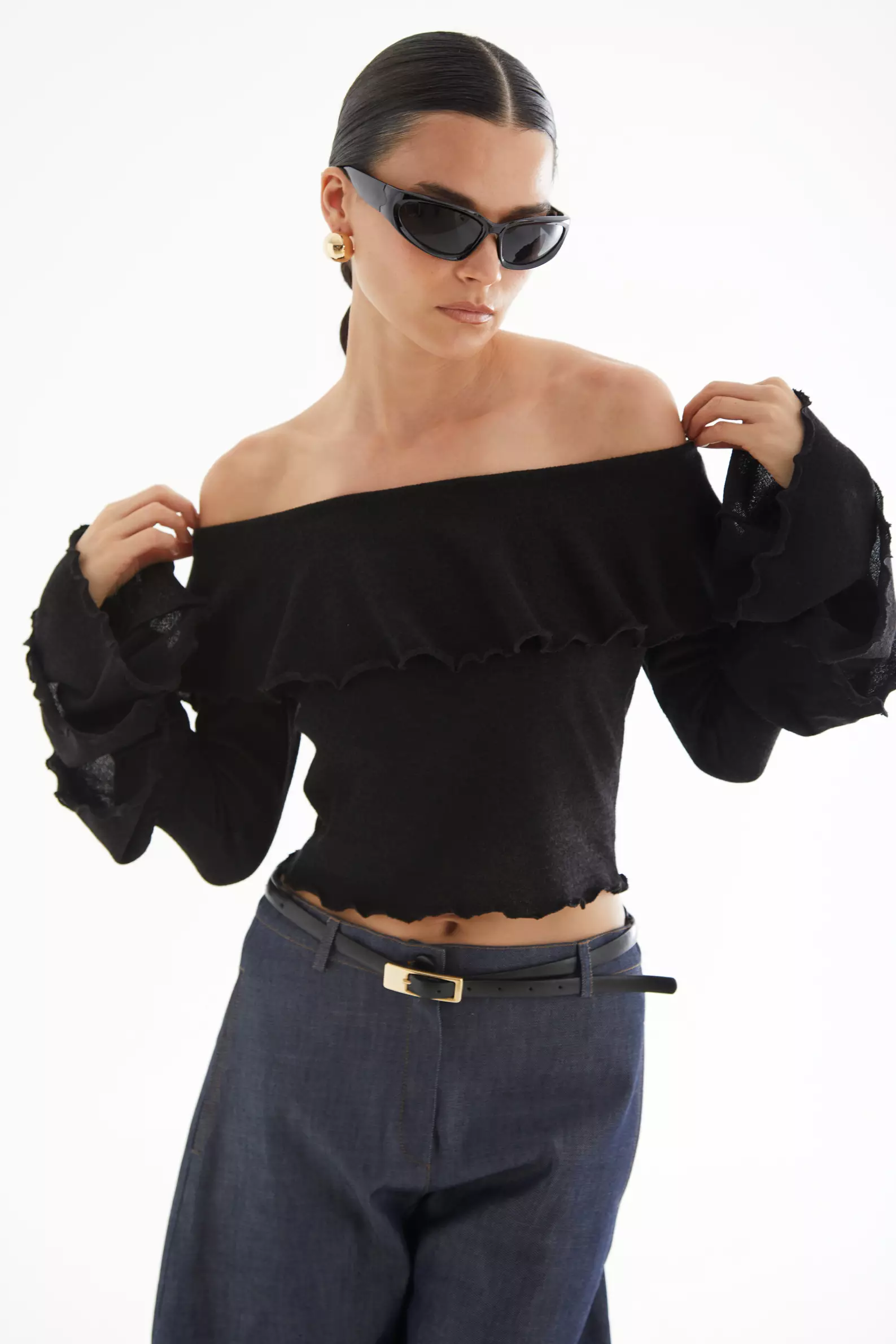 Navy Blue Kot Long Pants