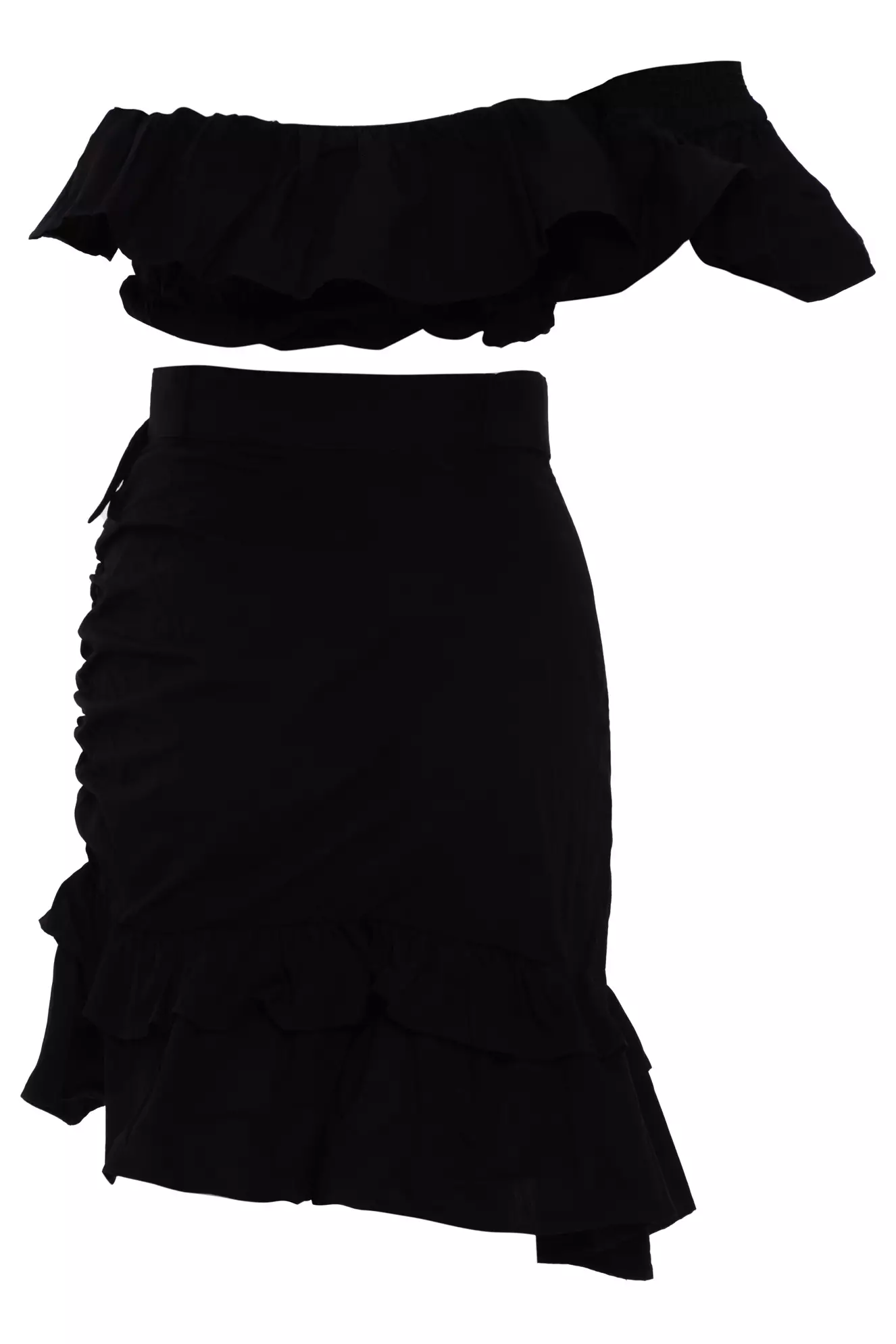 Black Satin Sleeveless Mini