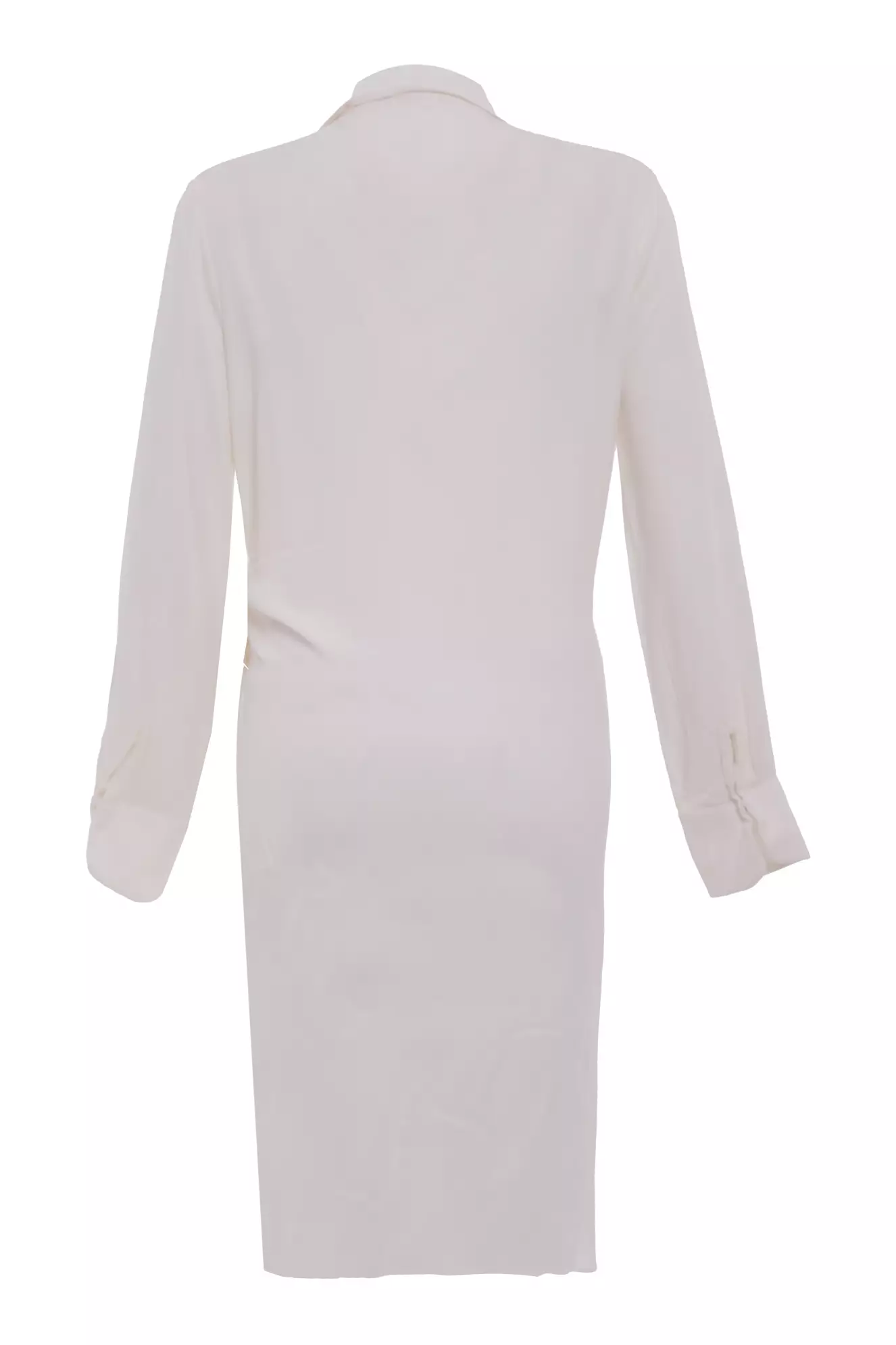 White Long Sleeve Midi Dress