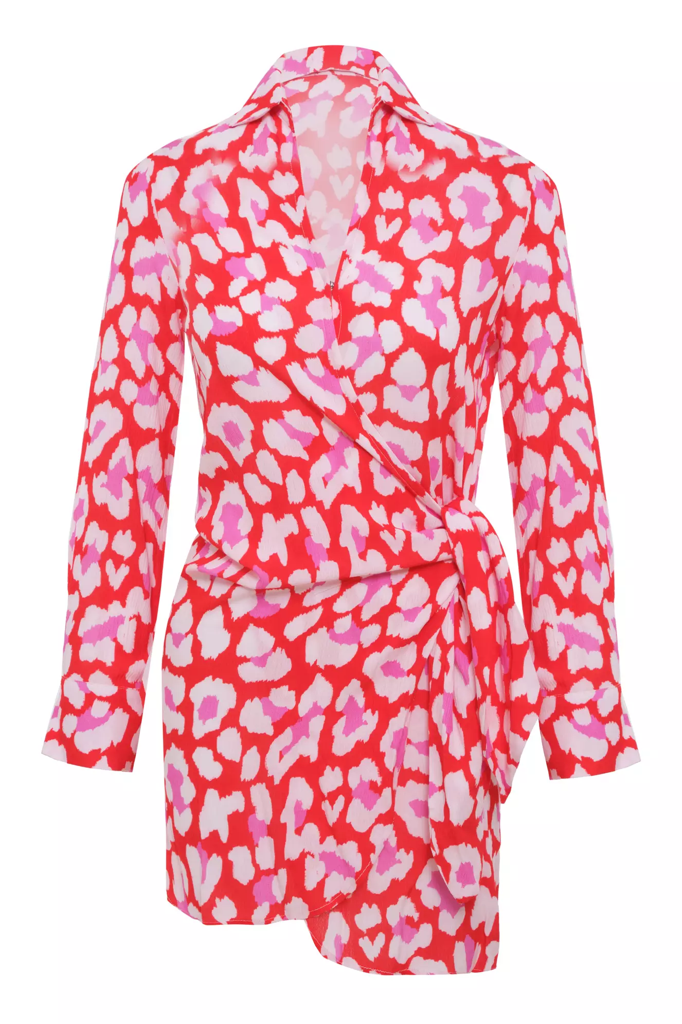 Printed Long Sleeve Midi Dress