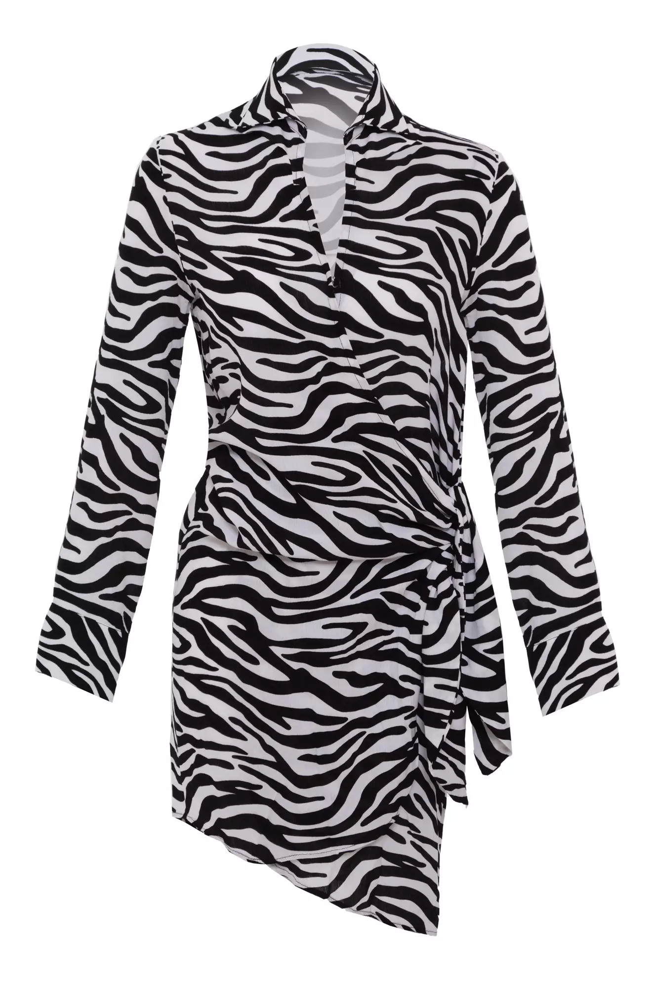 Printed Long Sleeve Midi Dress