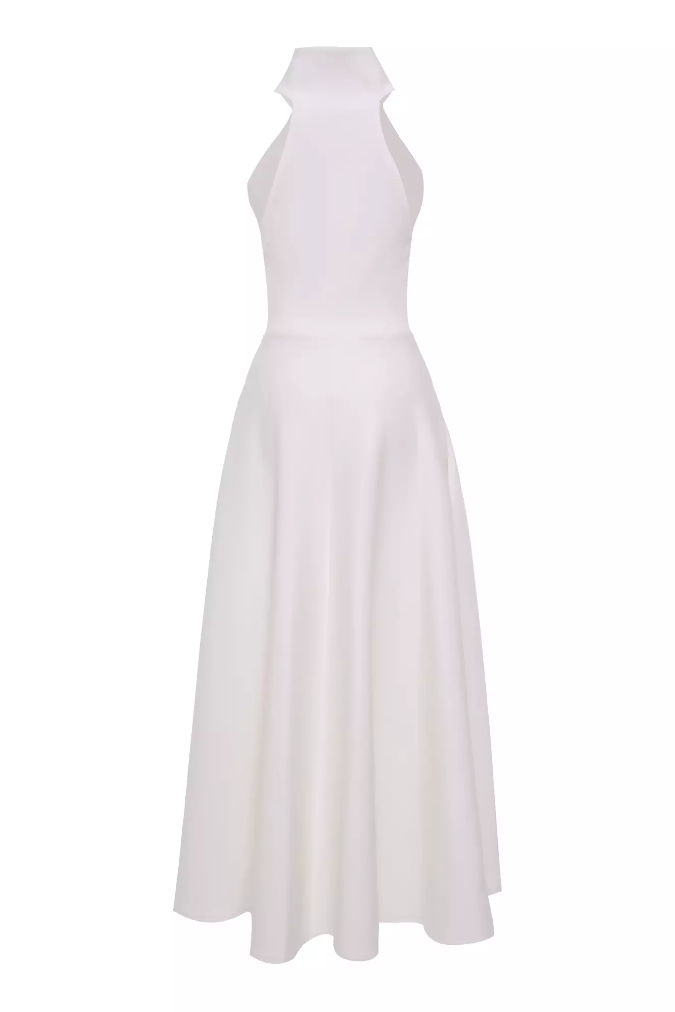 White dalgic sleeveless long dress