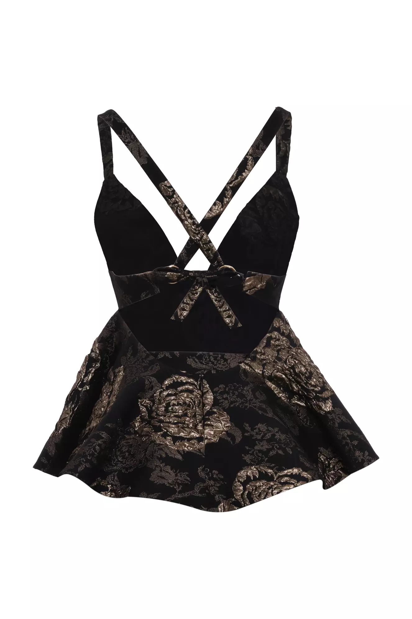 Gold Jakar Sleeveless Mini Shirt