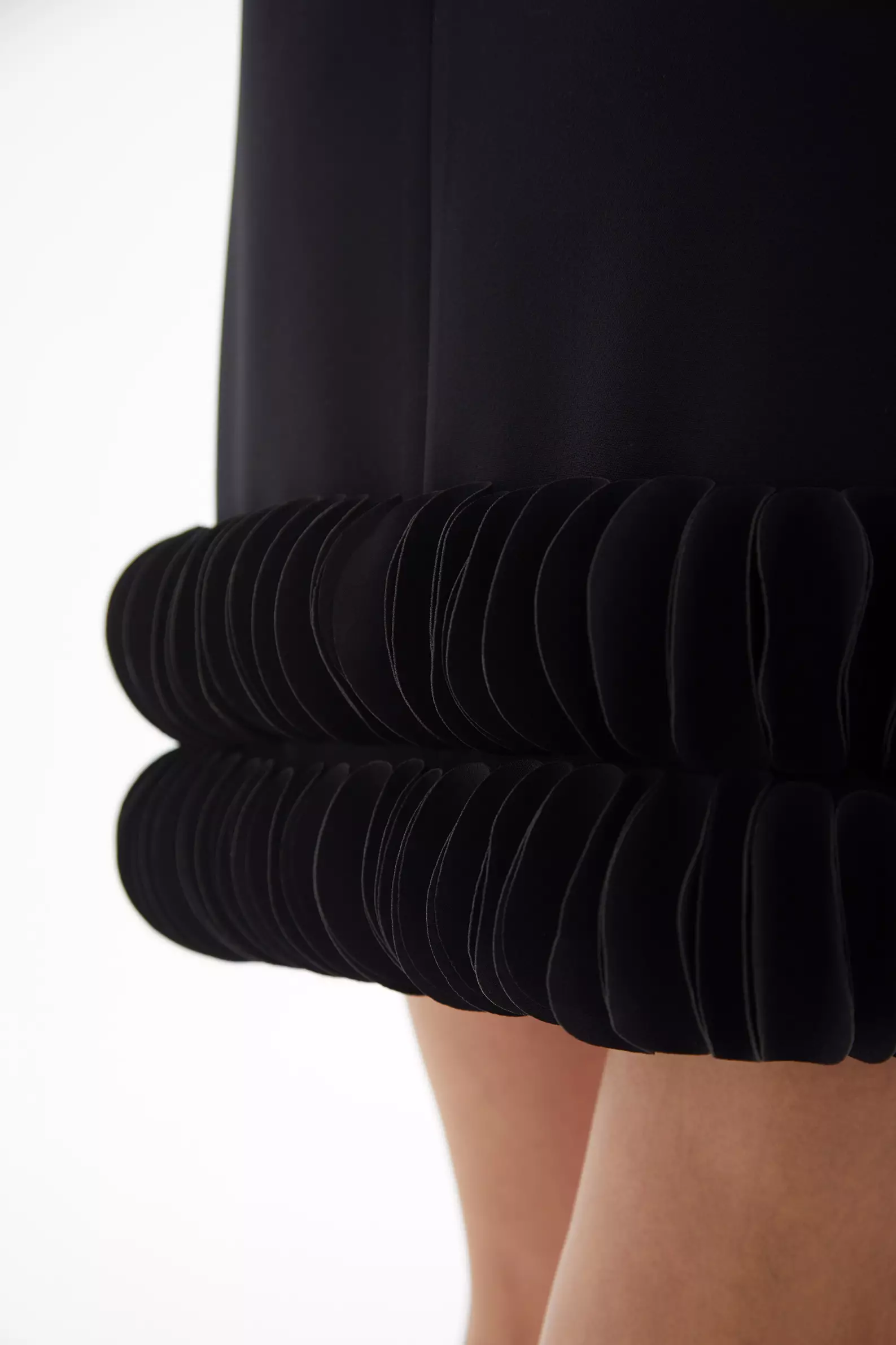 Black Crepe Sleeveless Mini Dress