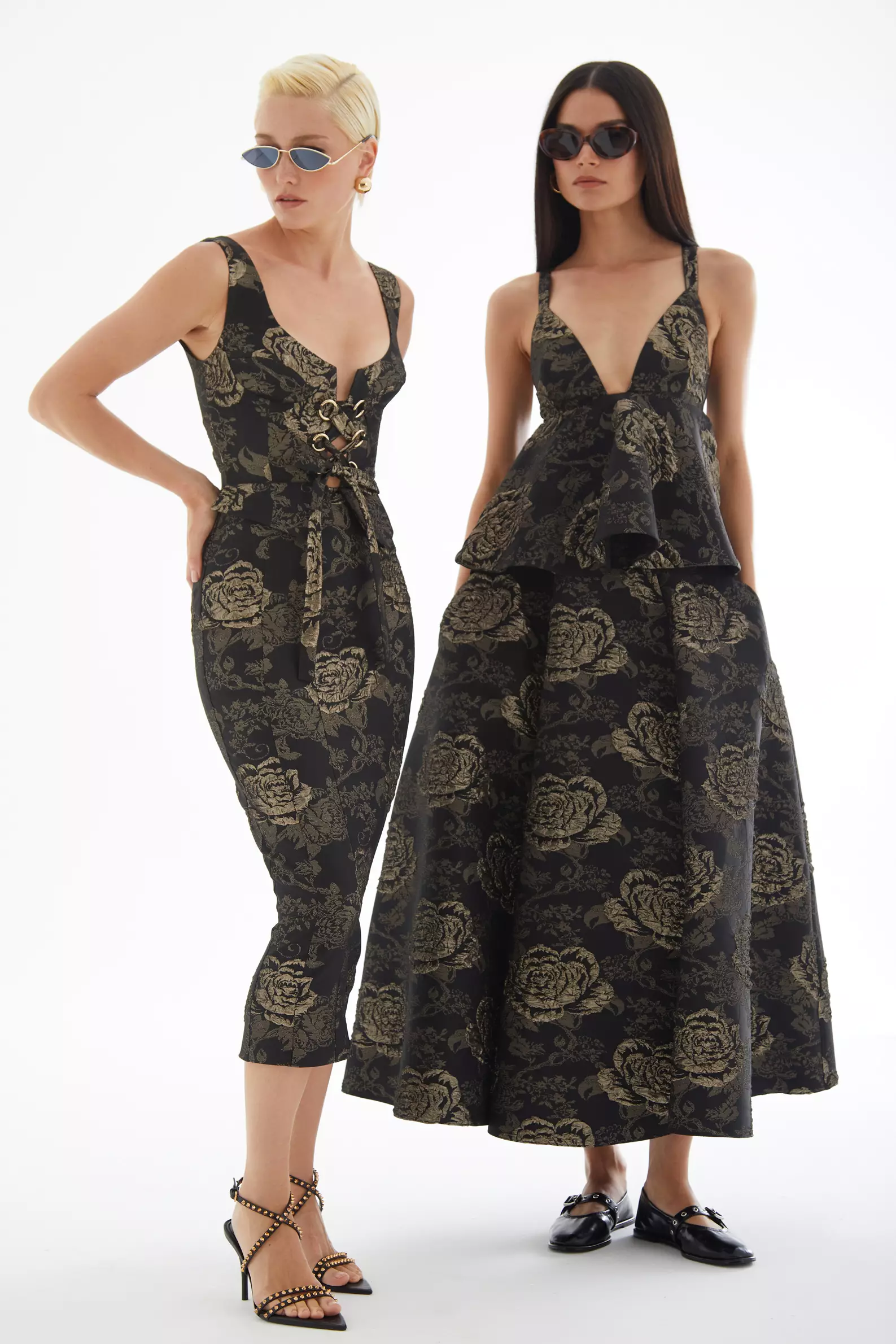 Gold Jakar Sleeveless Maxi Dress