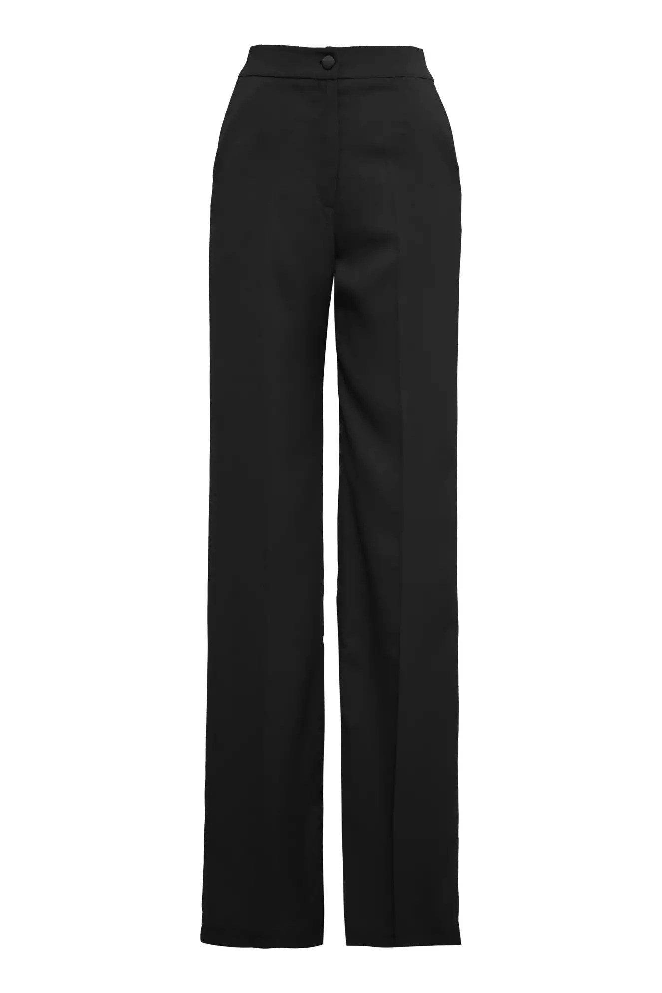 Black krep saten long pants