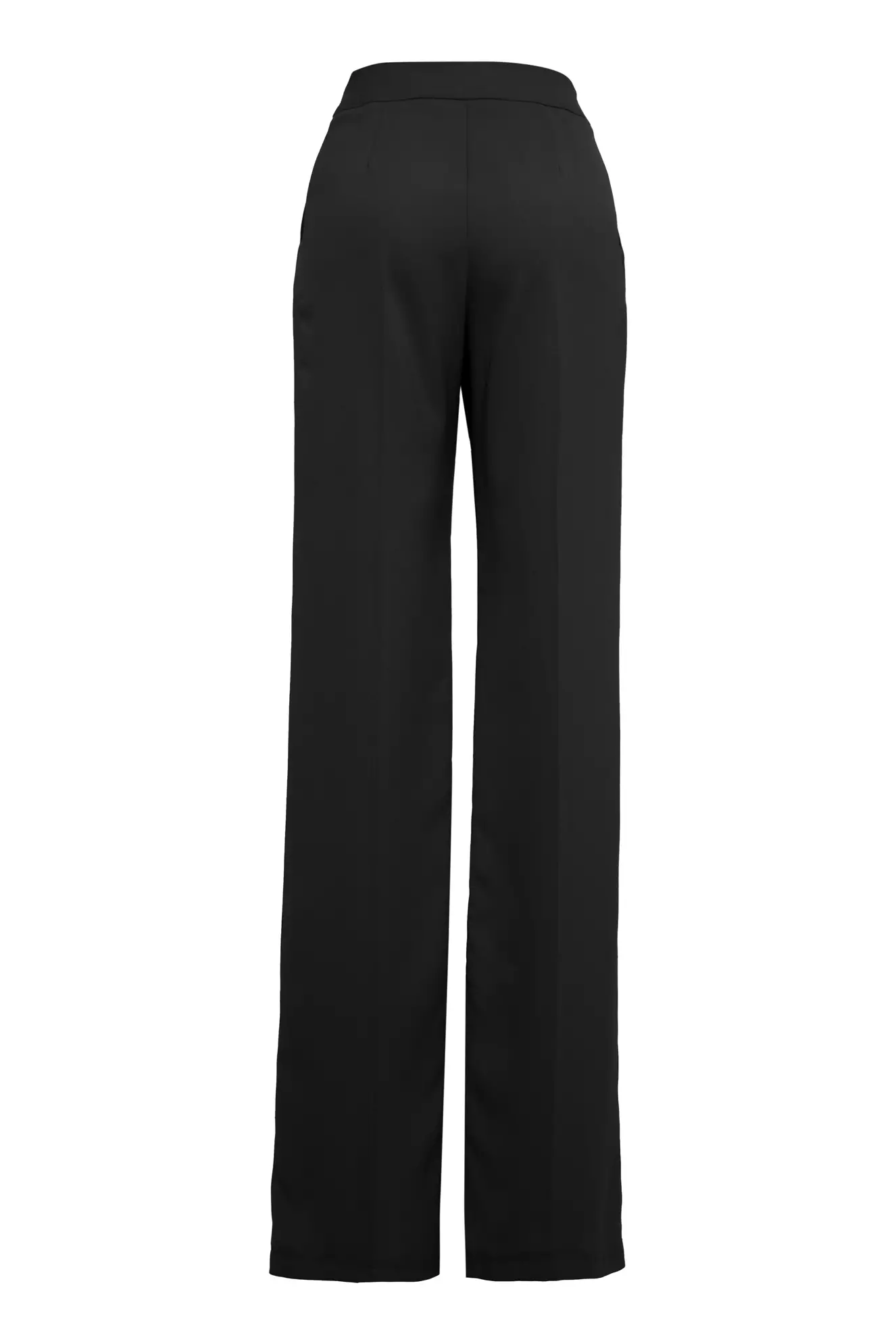 Black krep saten long pants
