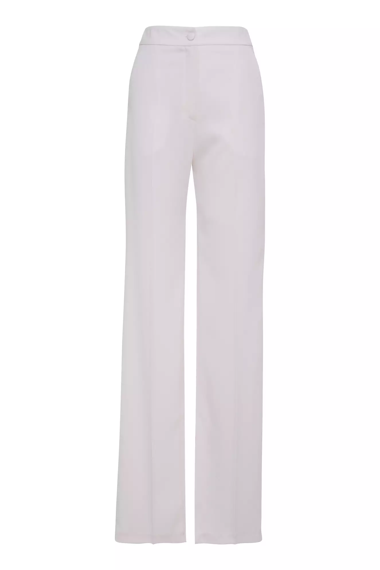 White Krep Saten Long Pants