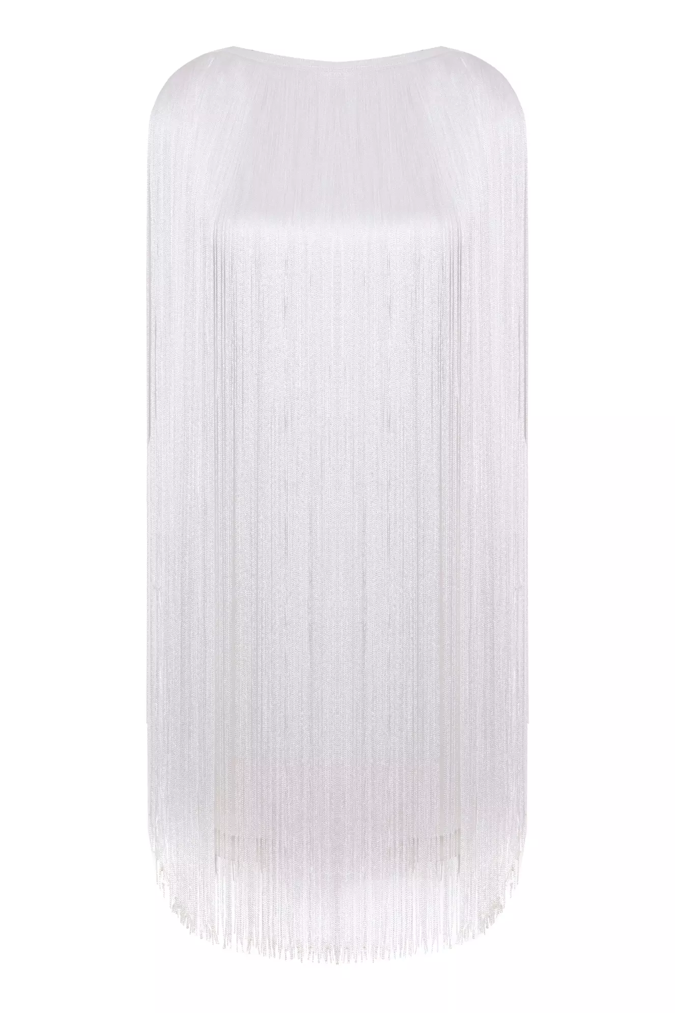 White Crepe Sleeveless Mini Dress