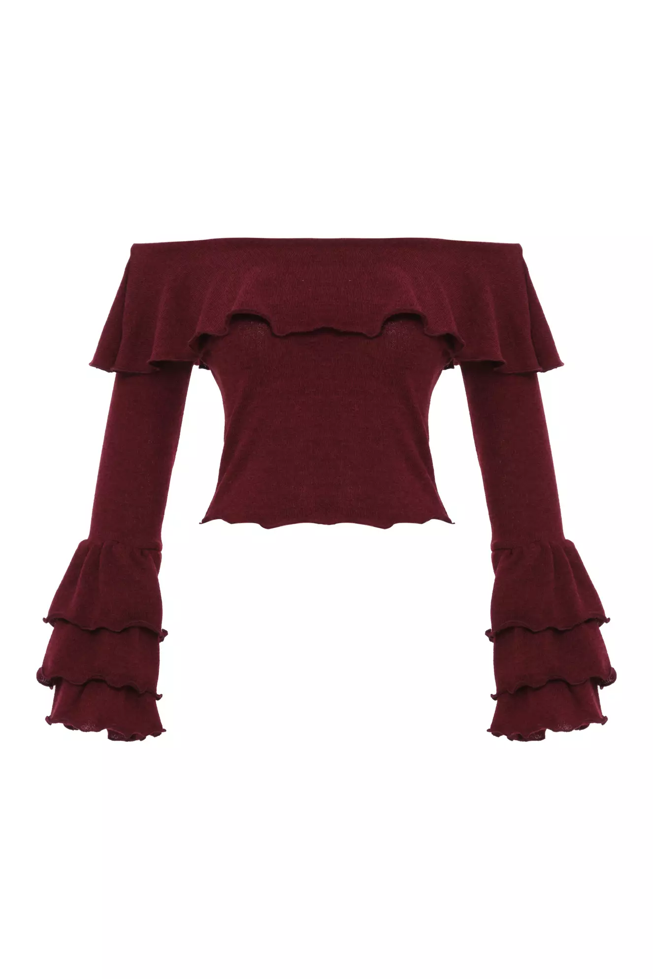Maroon triko long sleeve shirt