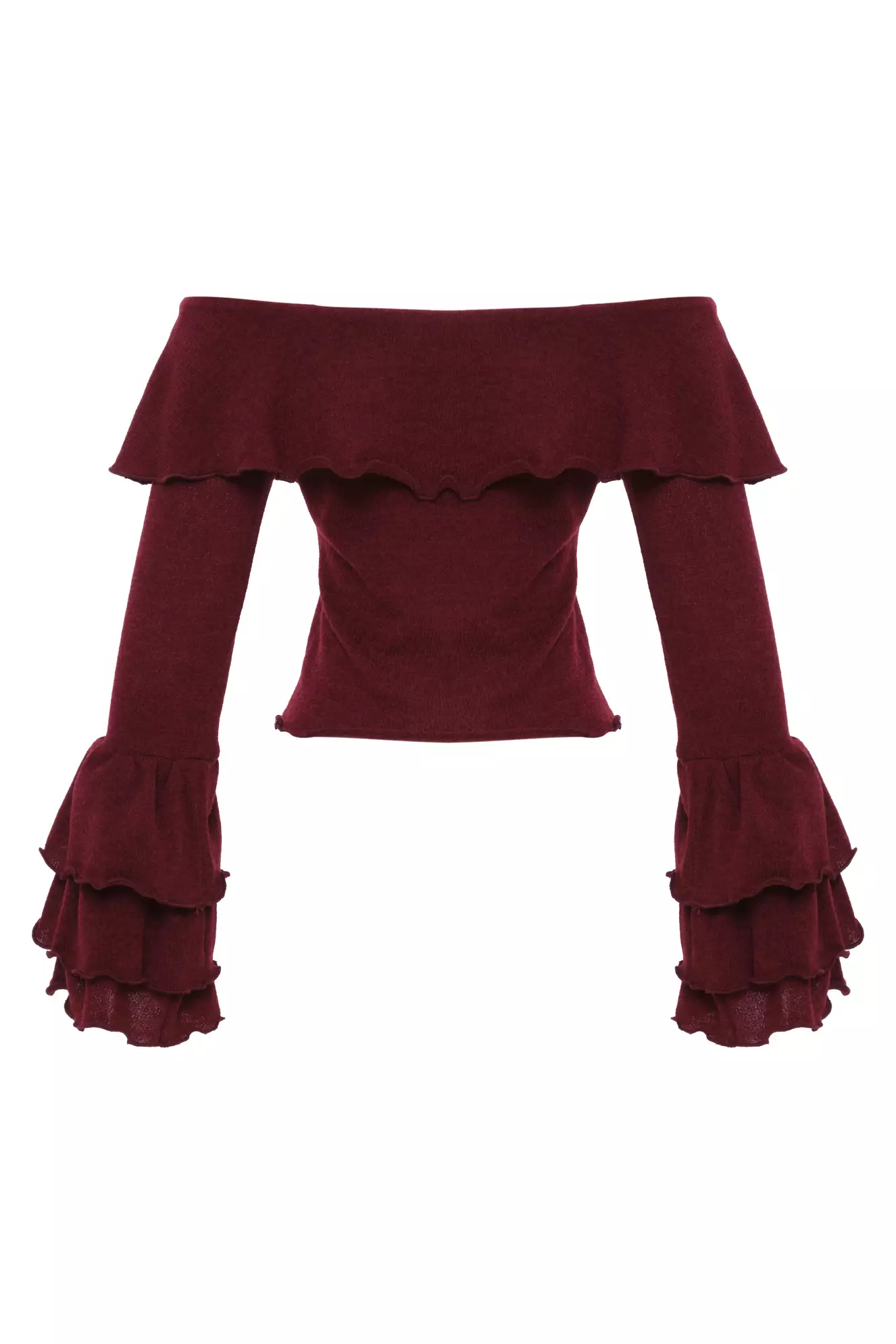 Maroon triko long sleeve shirt