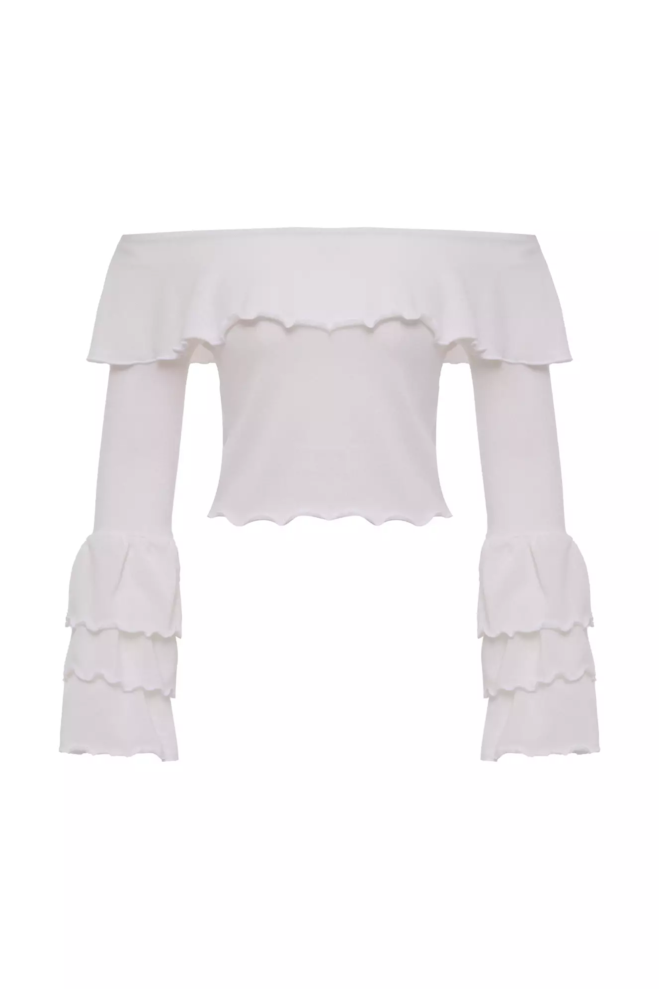 White Triko Long Sleeve Shirt