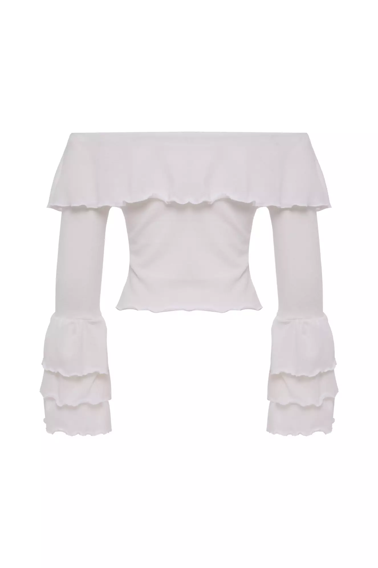 White Triko Long Sleeve Shirt