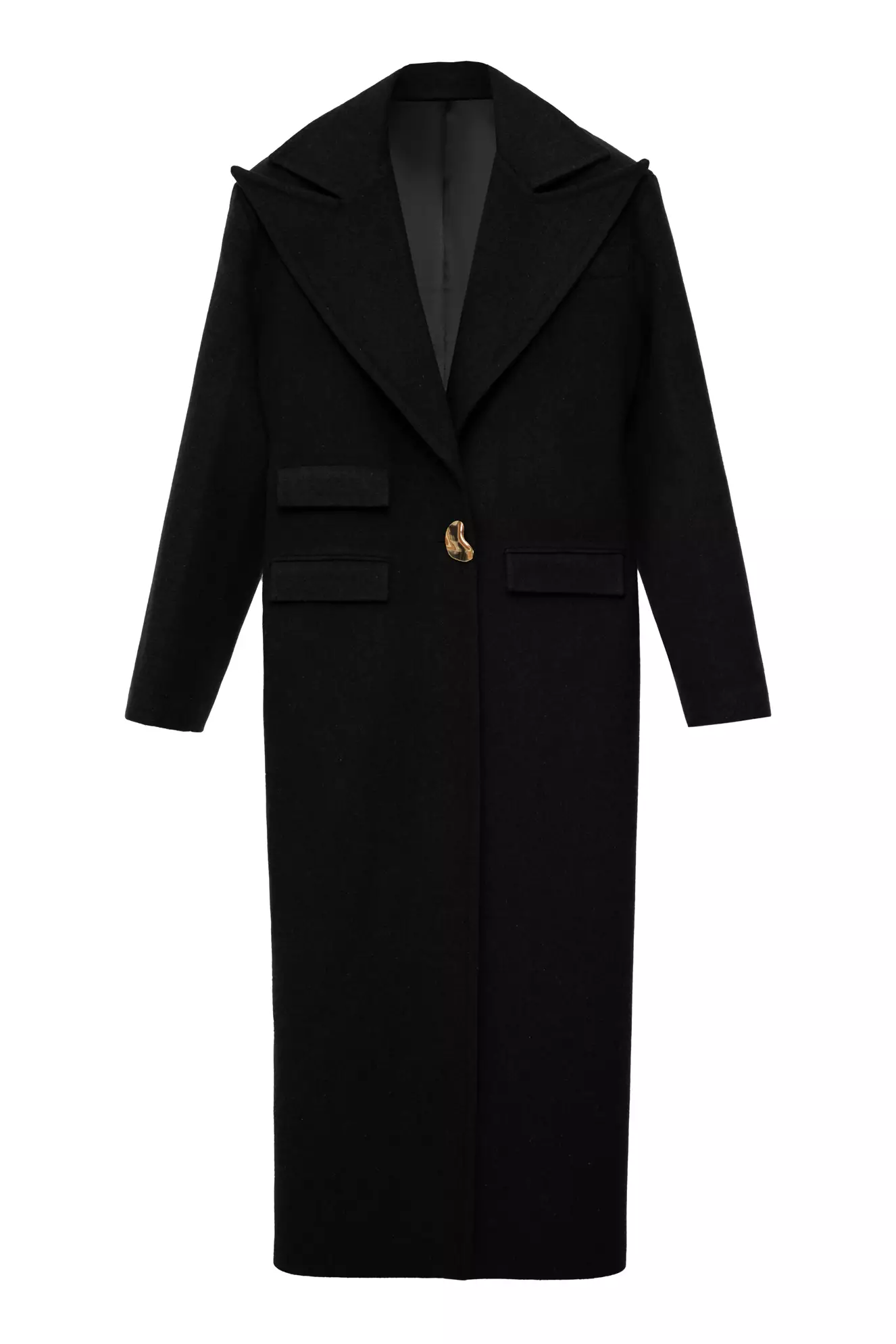 Black Kase Long Sleeve Long Coat