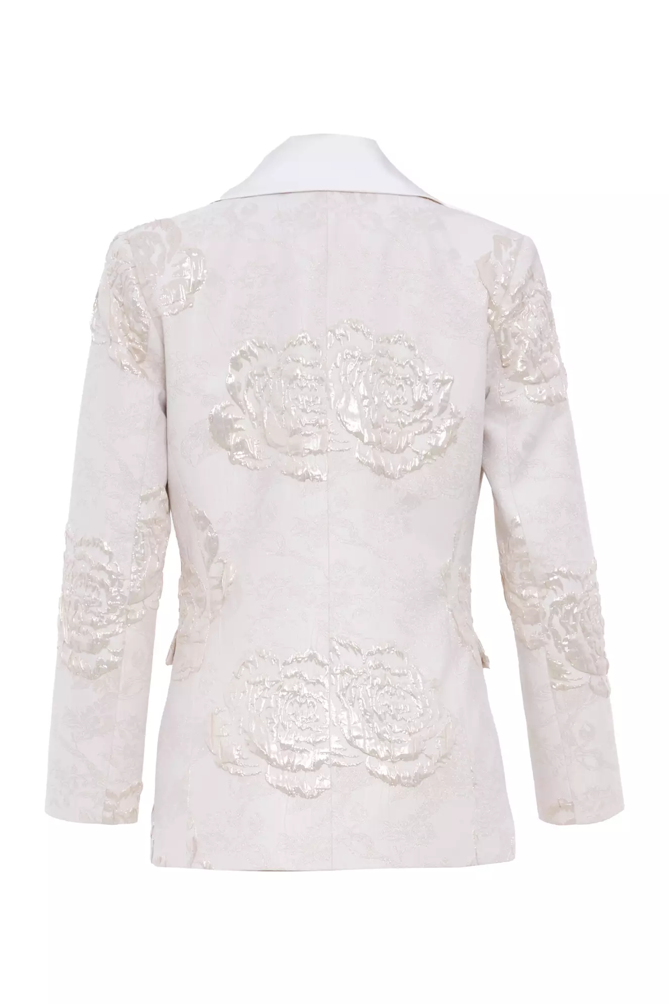 White Jakar Long Sleeve Long Jacket