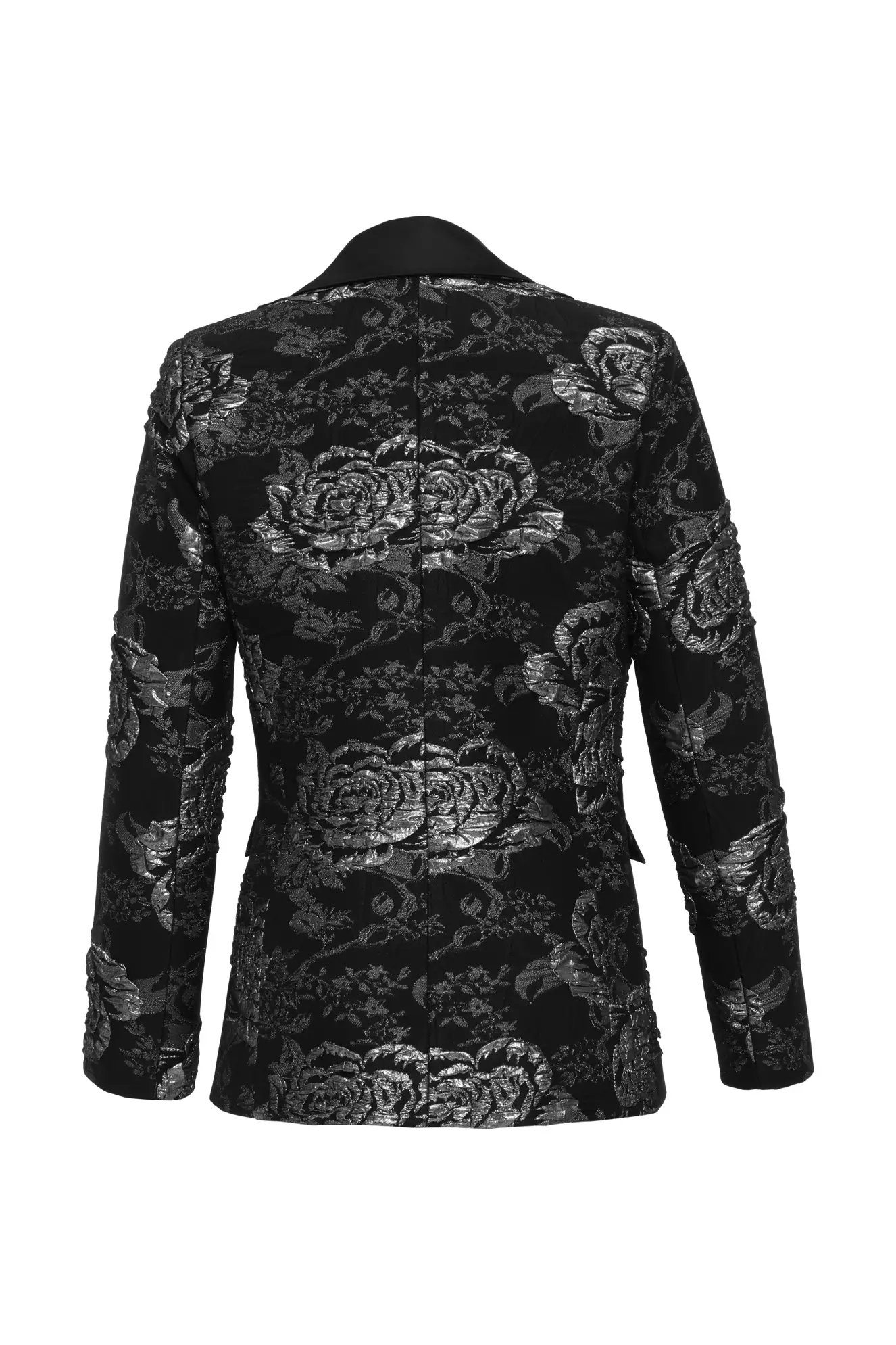 Silver Jakar Long Sleeve Long Jacket