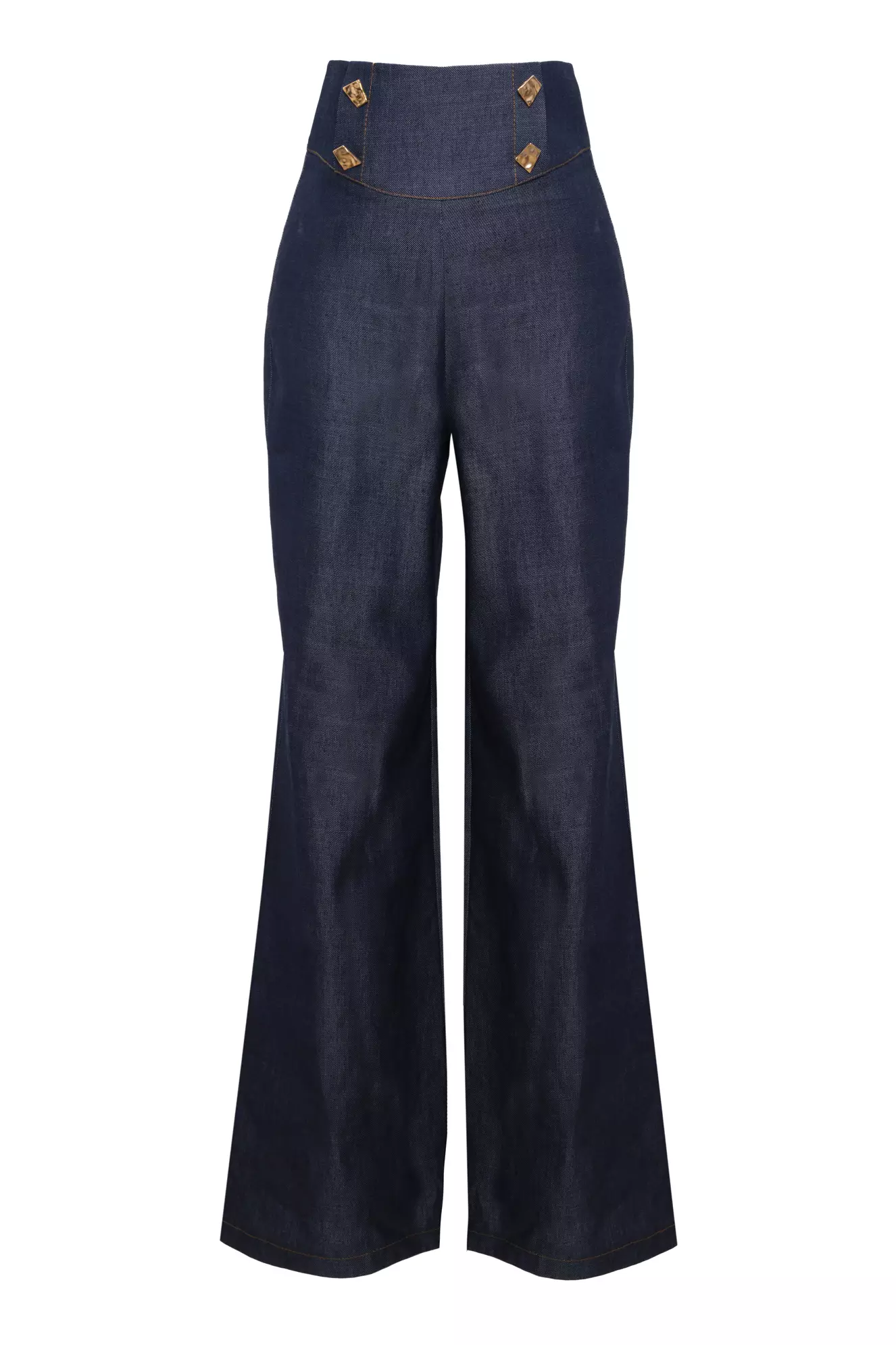 Navy Blue Kot Long Pants