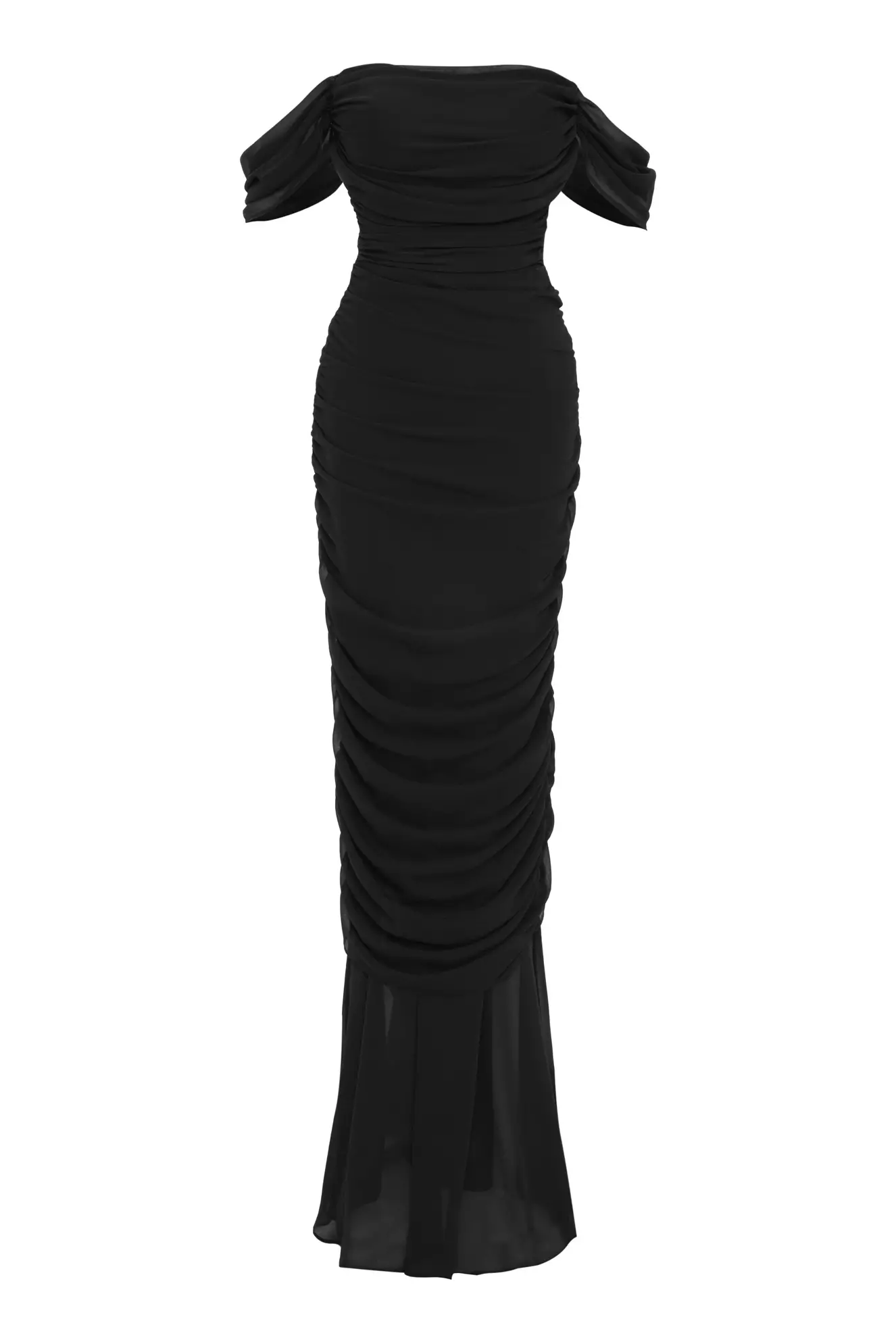 Black Sifon Sleeveless Long Dress