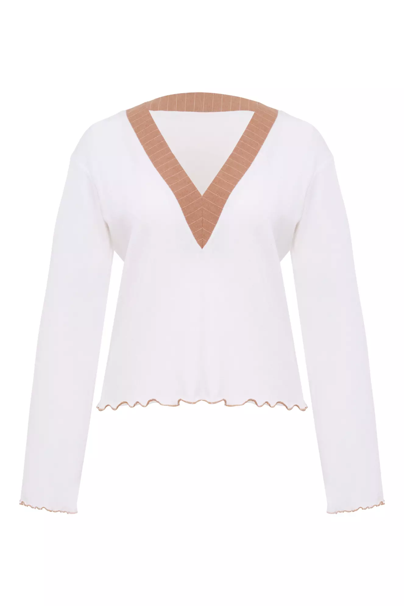 White Triko Long Sleeve Shirt