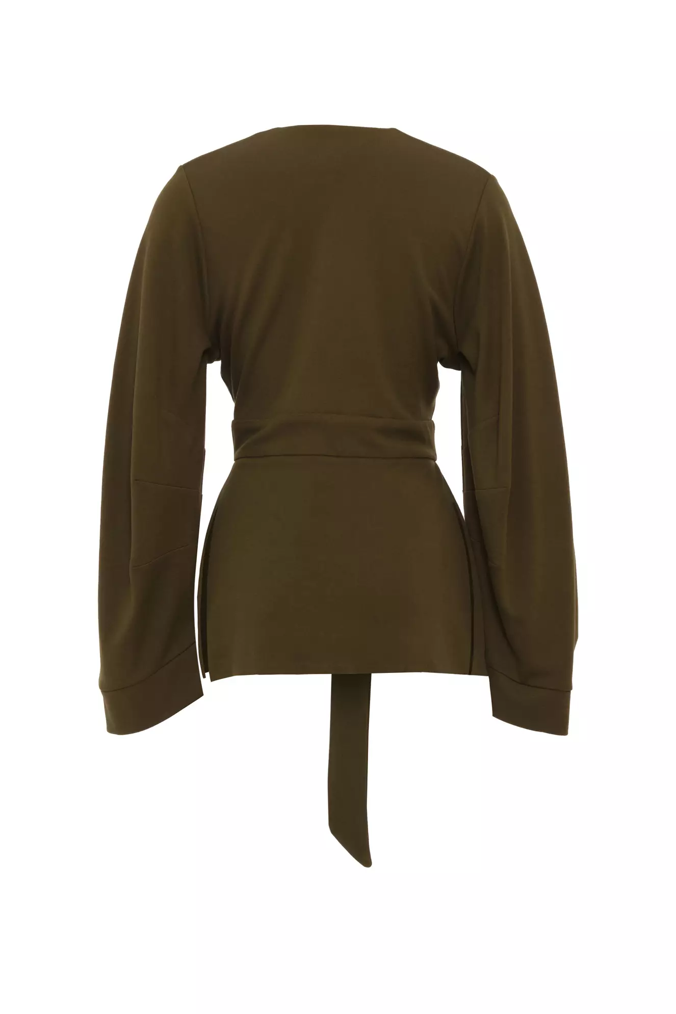 Khaki Knitted Long Sleeve Jacket