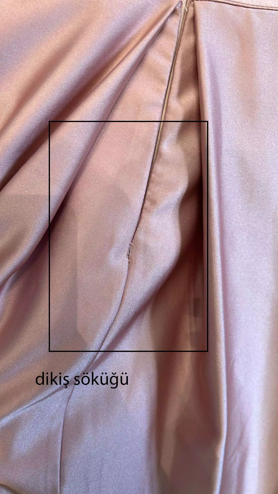 Blush satin sleeveless long dress