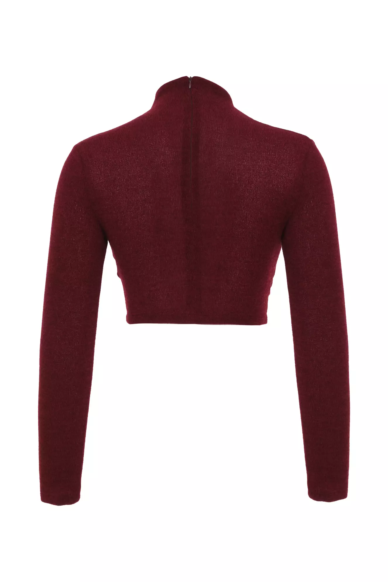 Maroon triko long sleeve mini shirt