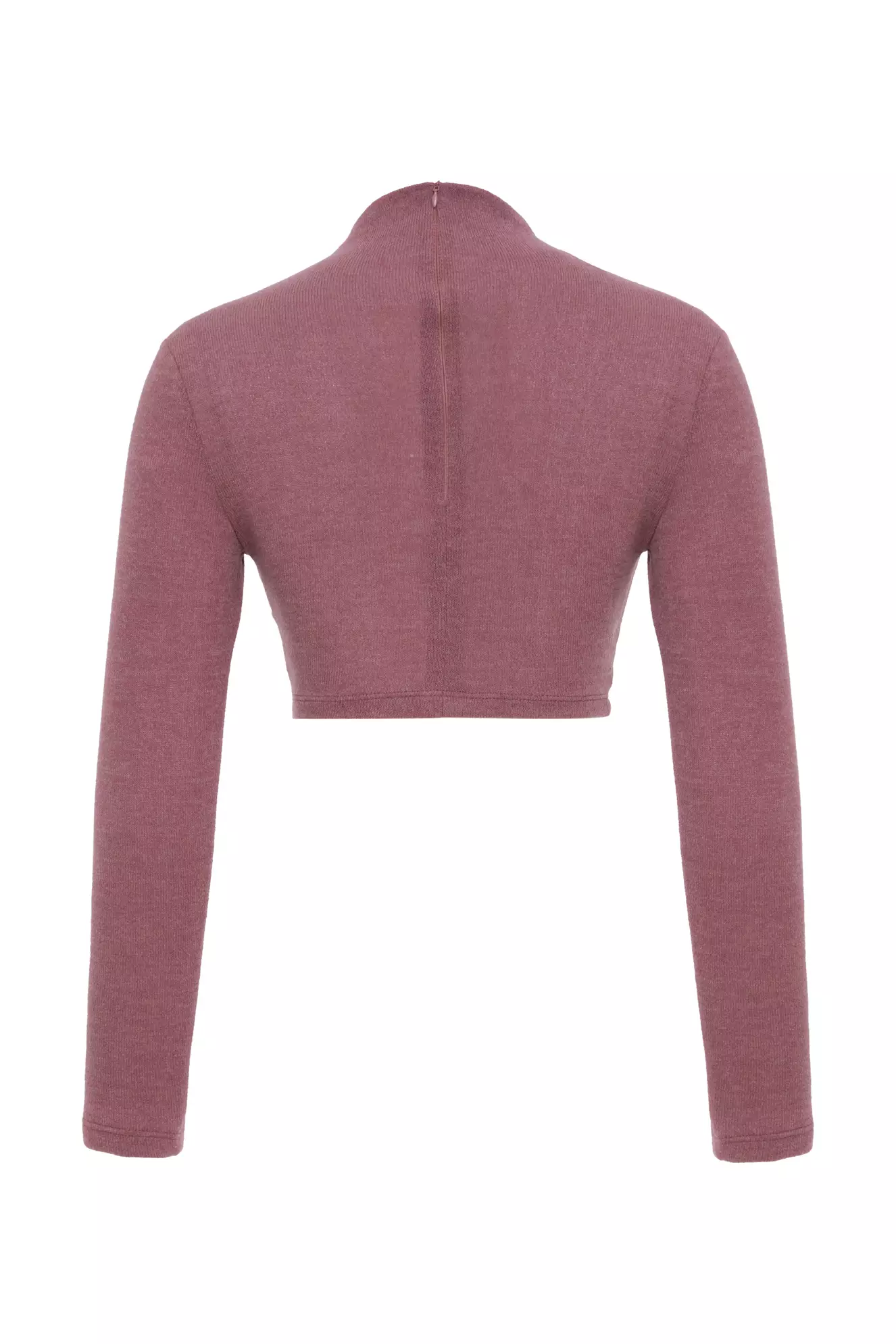 Dried Rose Triko Long Sleeve Mini Shirt