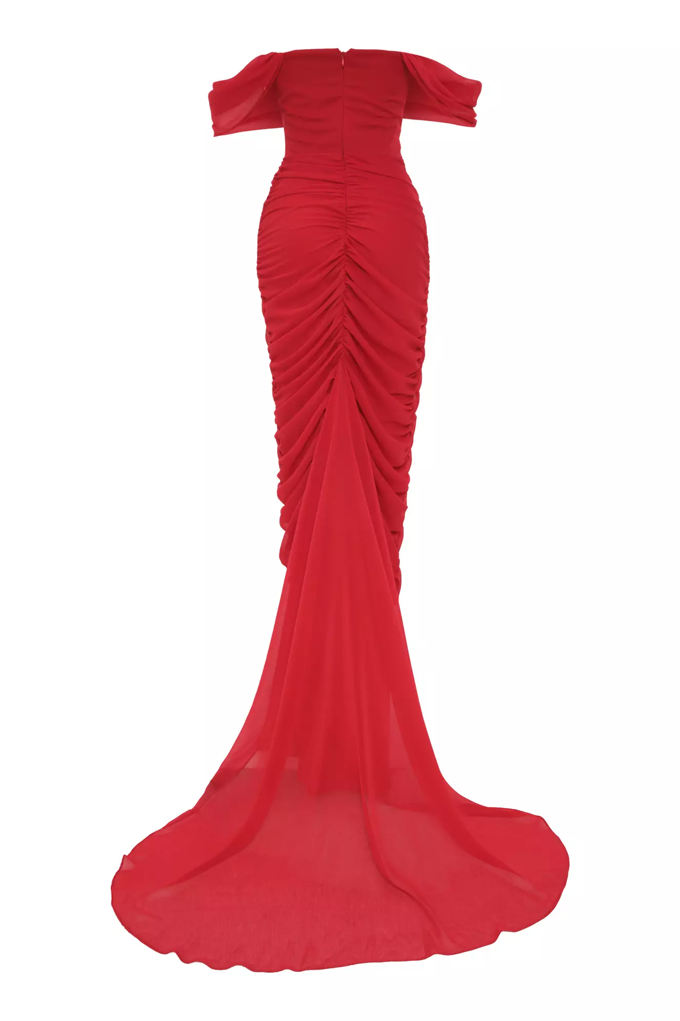 Red Sifon Sleeveless Long Dress