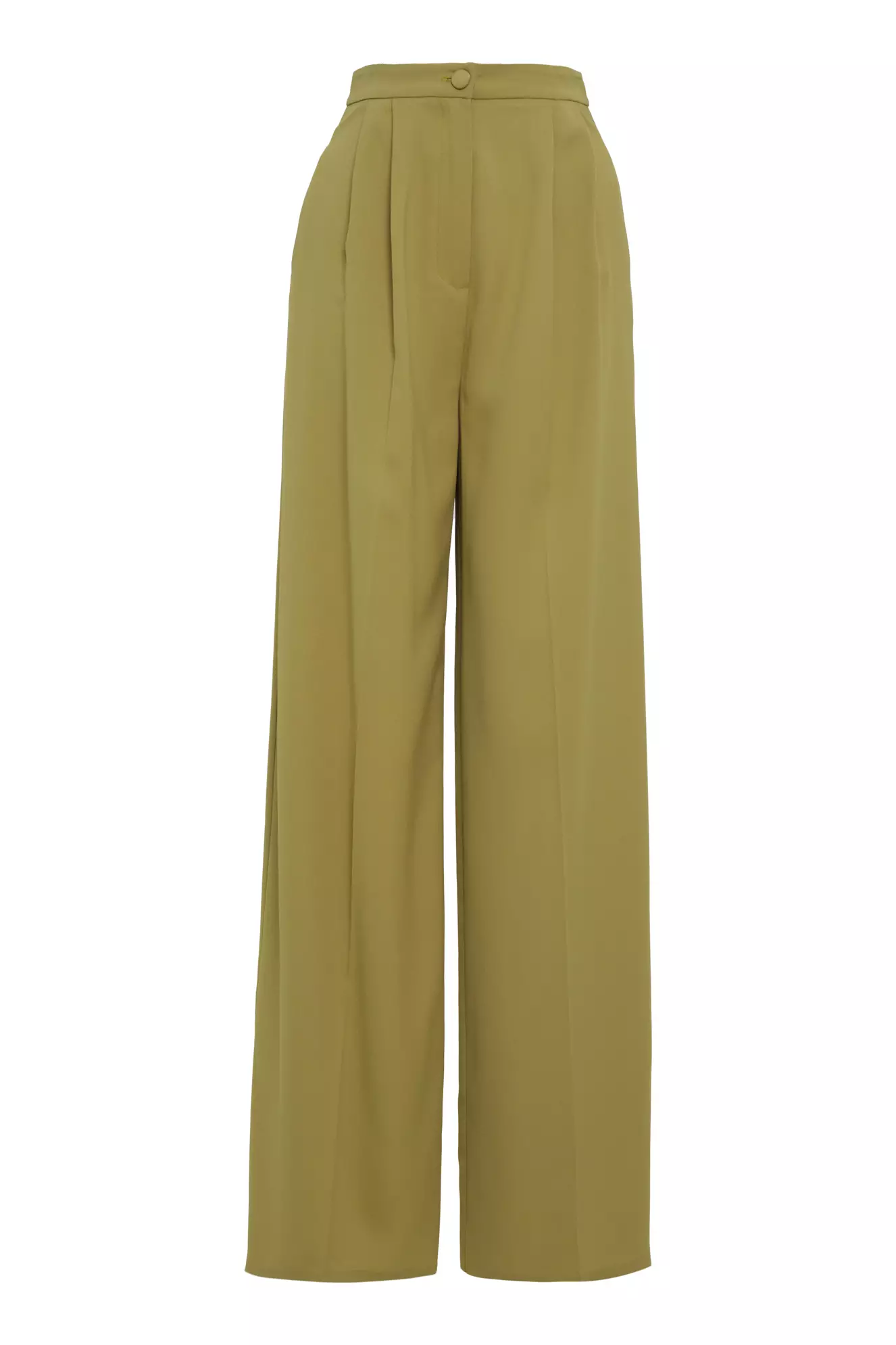 Pistachio Green Krep Saten Long Pants